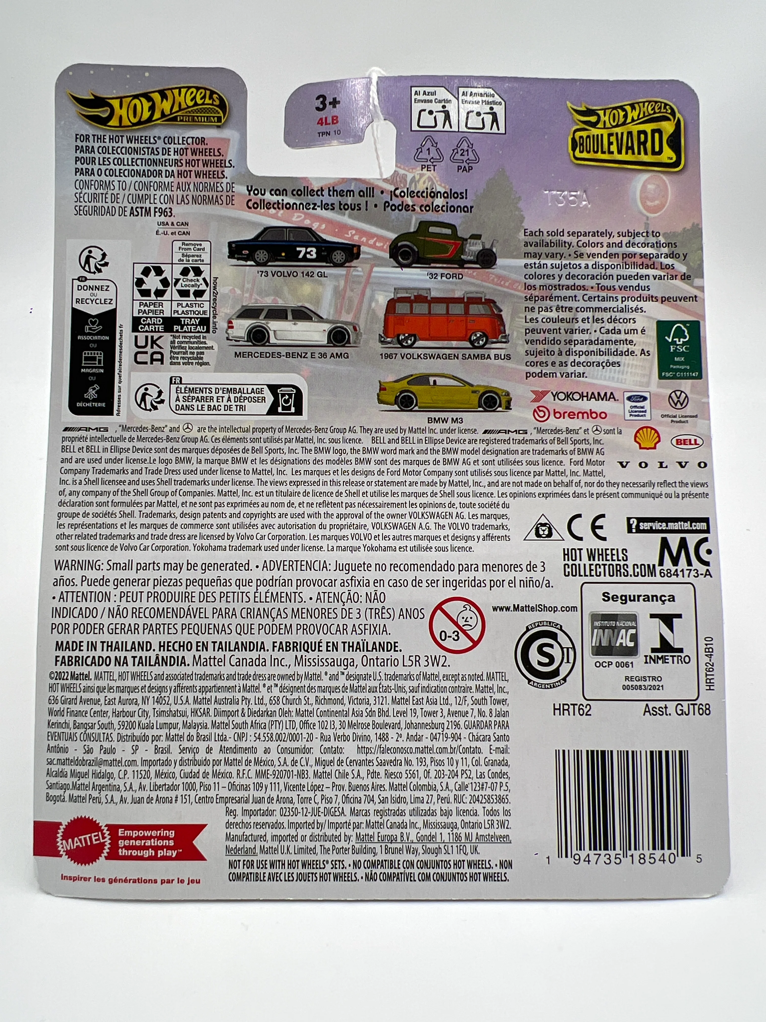 2024 Hot Wheels Premium Boulevard #114 1967 Volkswagen Samba Bus Orange 261E see description - Image 5