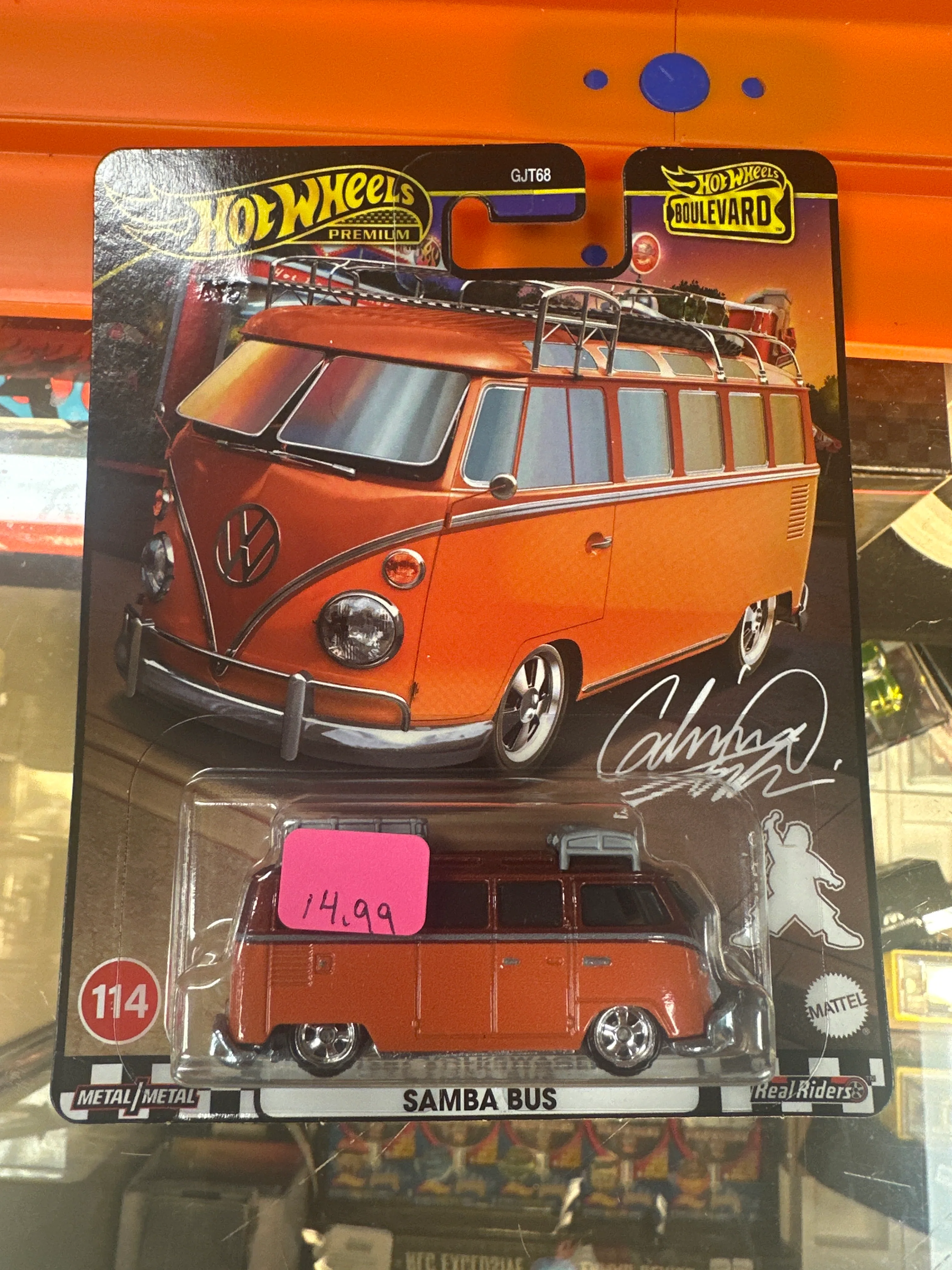 2024 Hot Wheels Premium Boulevard #114 1967 Volkswagen Samba Bus Orange 261E see description - Image 7