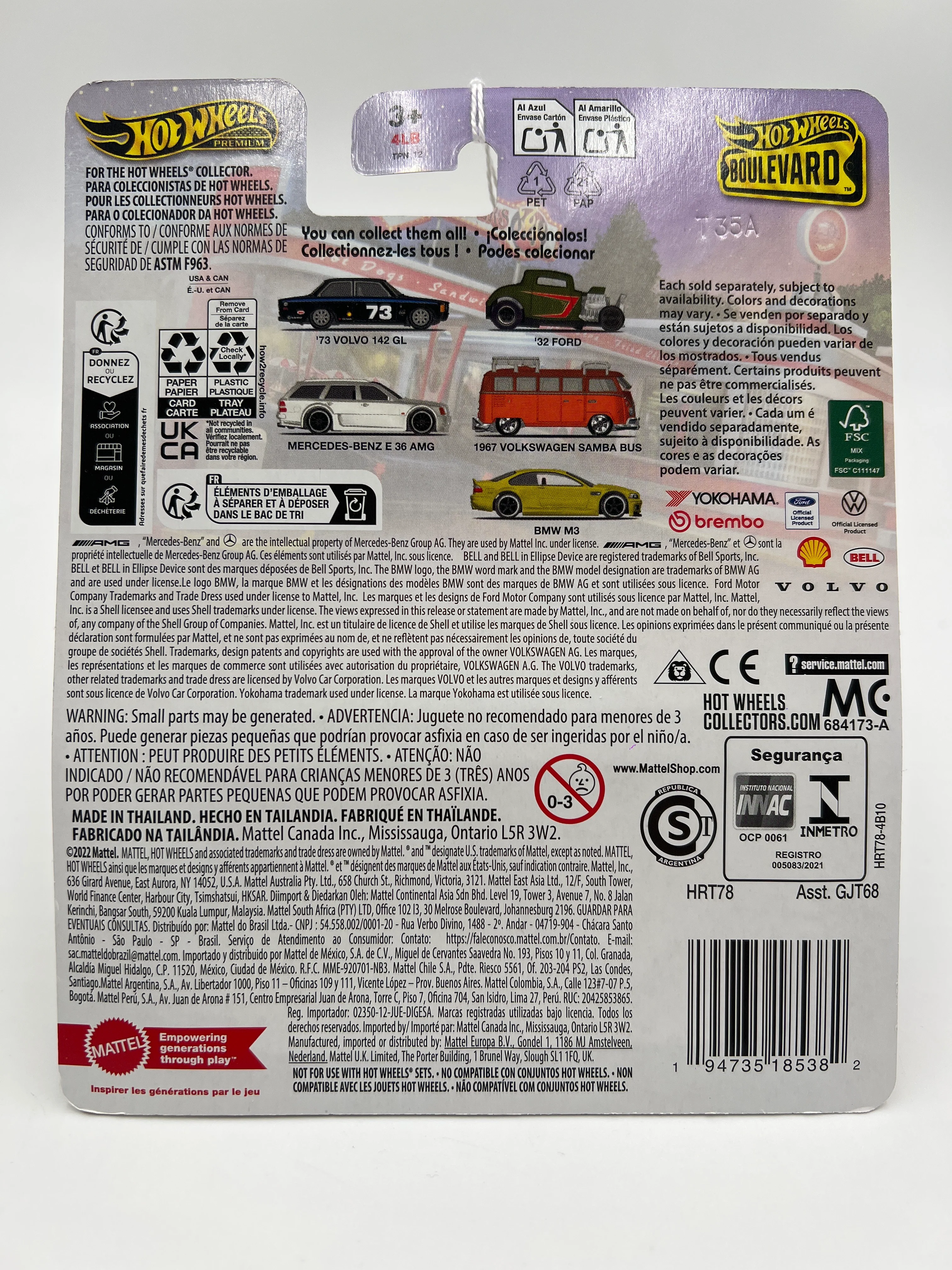 2024 Hot Wheels Premium Boulevard #113 Mercedes-Benz E 36 AMG White 260G - Image 5