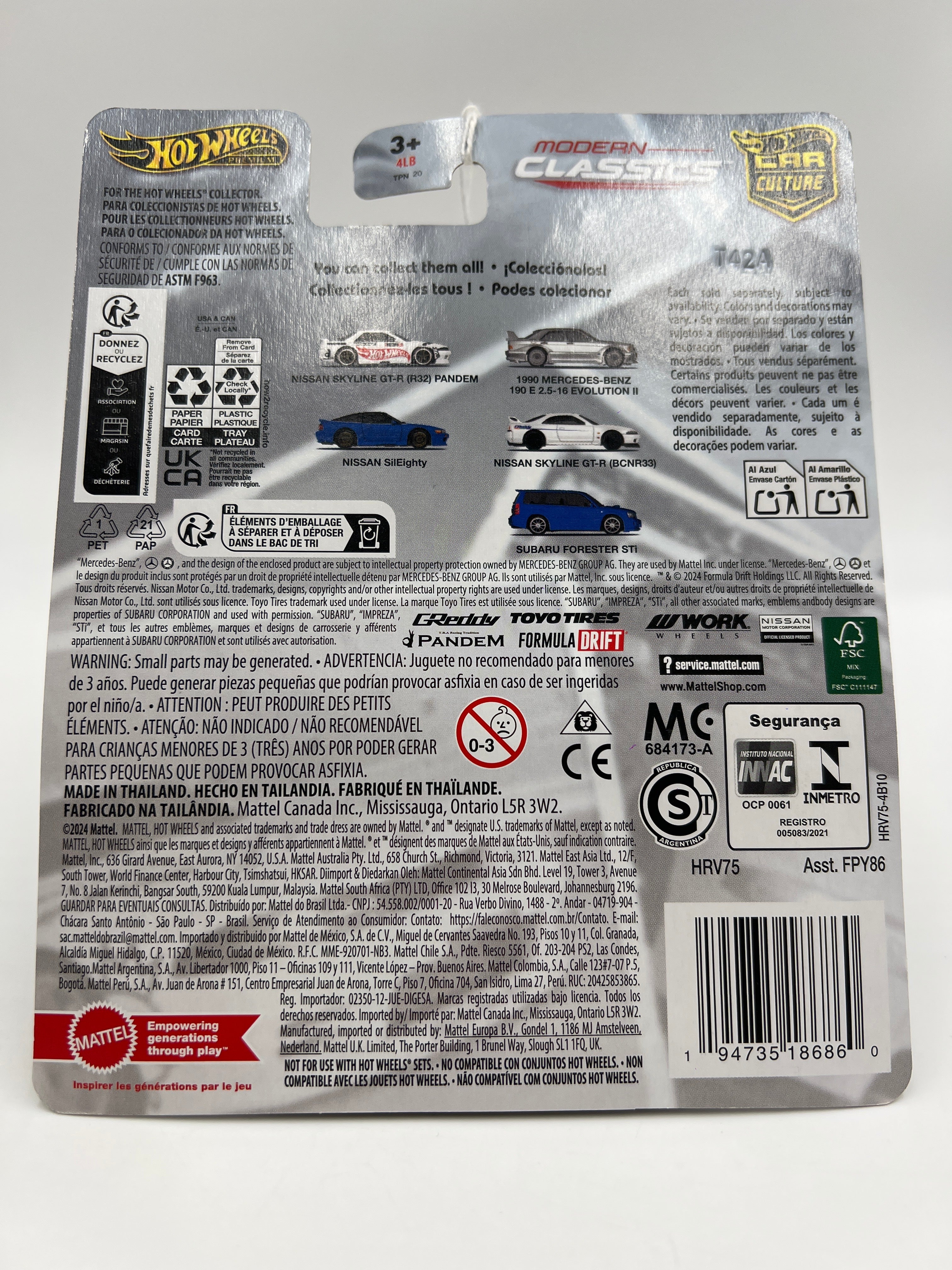2024 Hot Wheels Premium Car Culture Modern Classics #3 Nissan SilEighty Blue 244L - Image 6