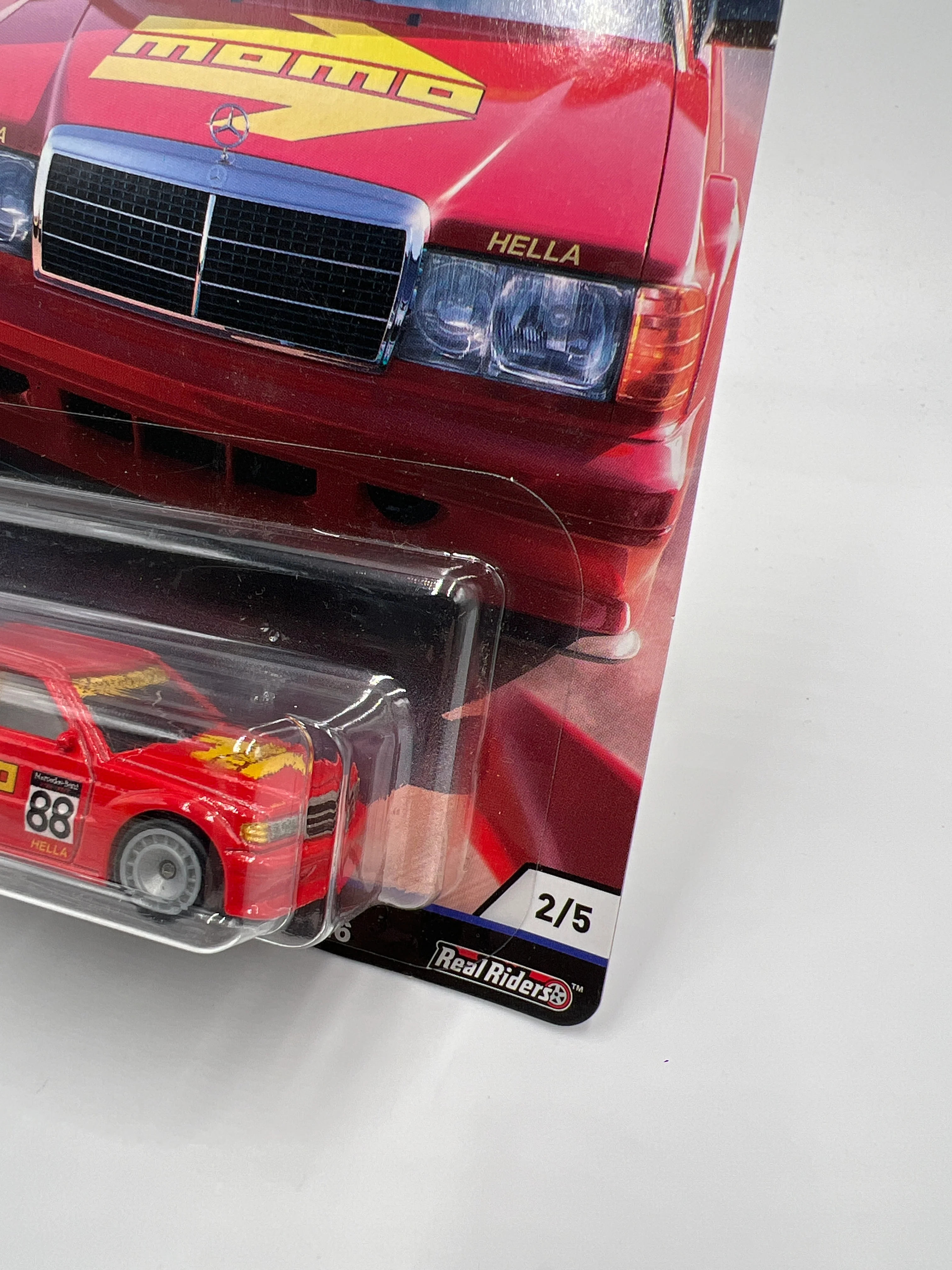 Hot Wheels Premium Car Culture Open Track #2 Mercedes-Benz 190E 2.5-1.6 Momo Red - Image 4