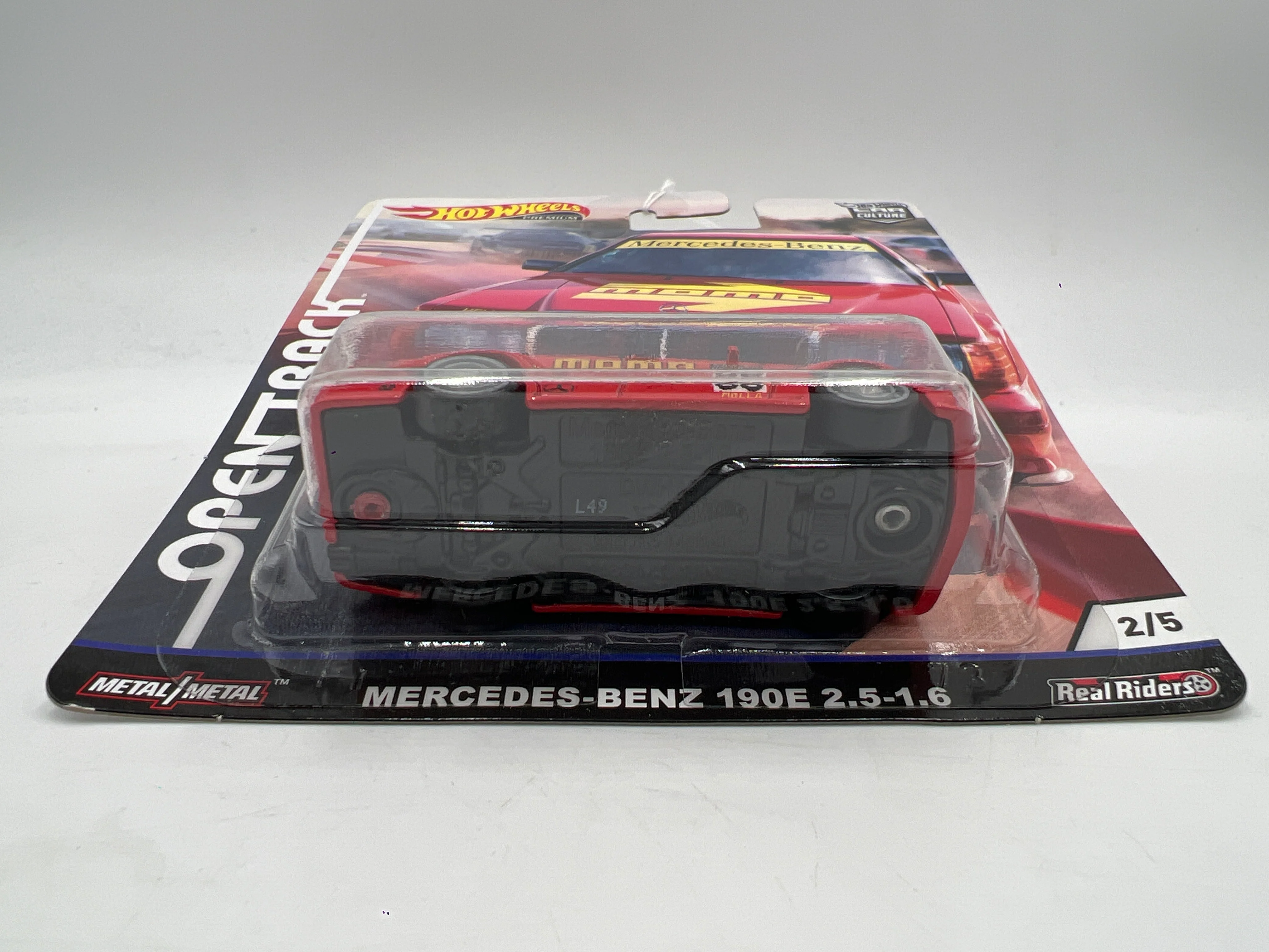 Hot Wheels Premium Car Culture Open Track #2 Mercedes-Benz 190E 2.5-1.6 Momo Red - Image 6