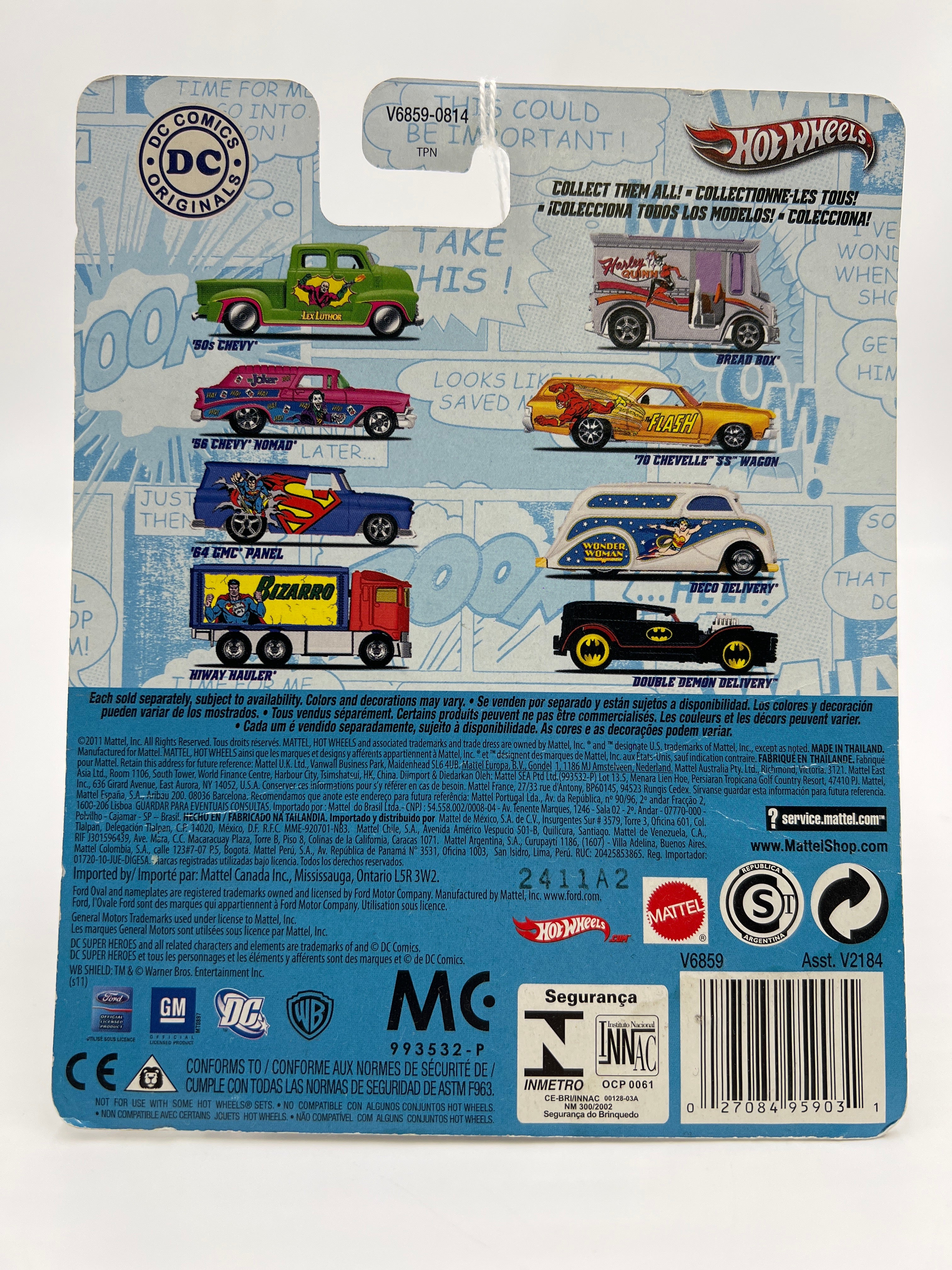 Hot Wheels Premium DC Comics The Joker 56 Chevy Nomad Purple 268A - Image 6