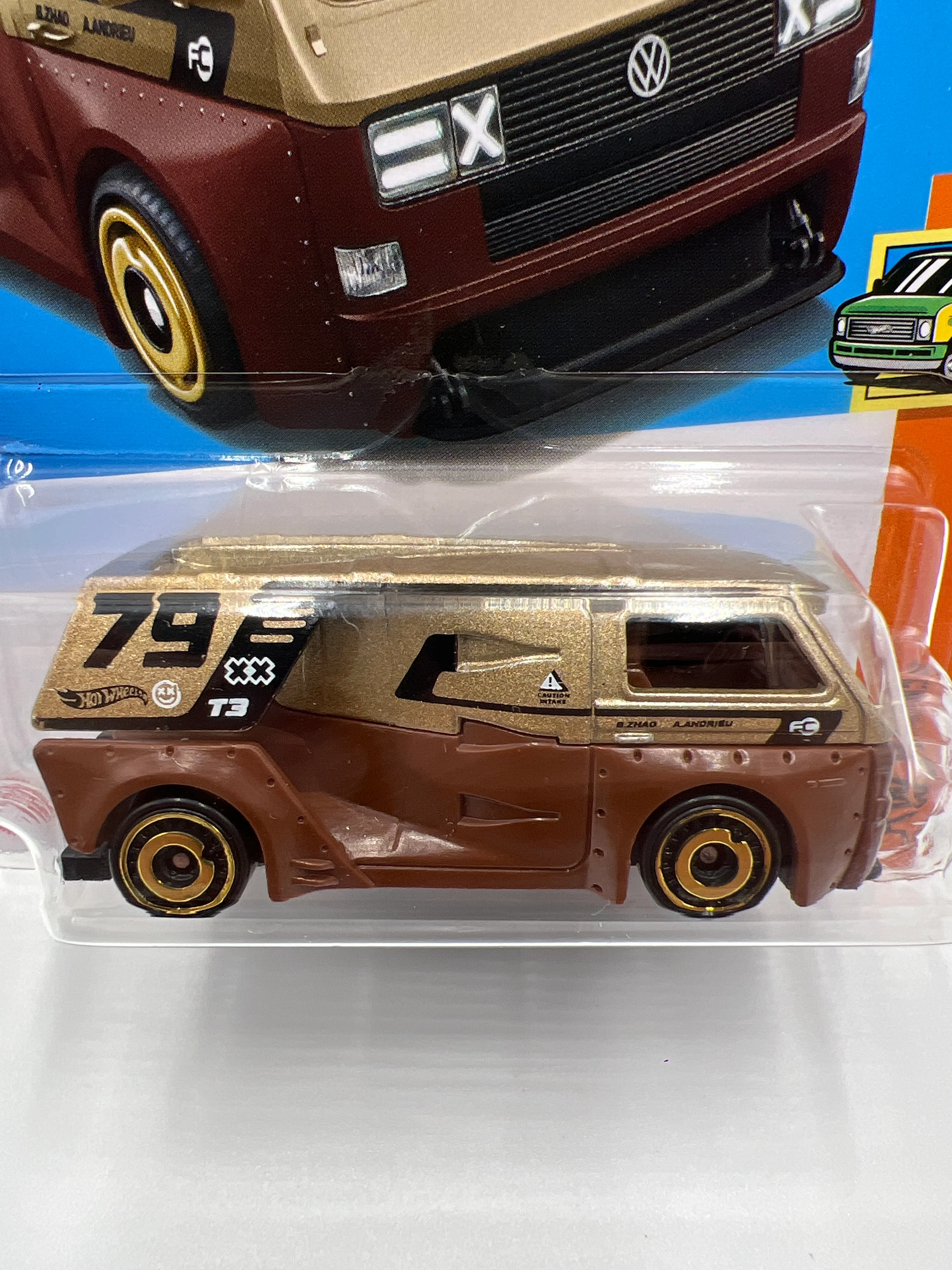 2024 Hot Wheels Q Case #227 VW T3 Custom Brown 34B - Image 3