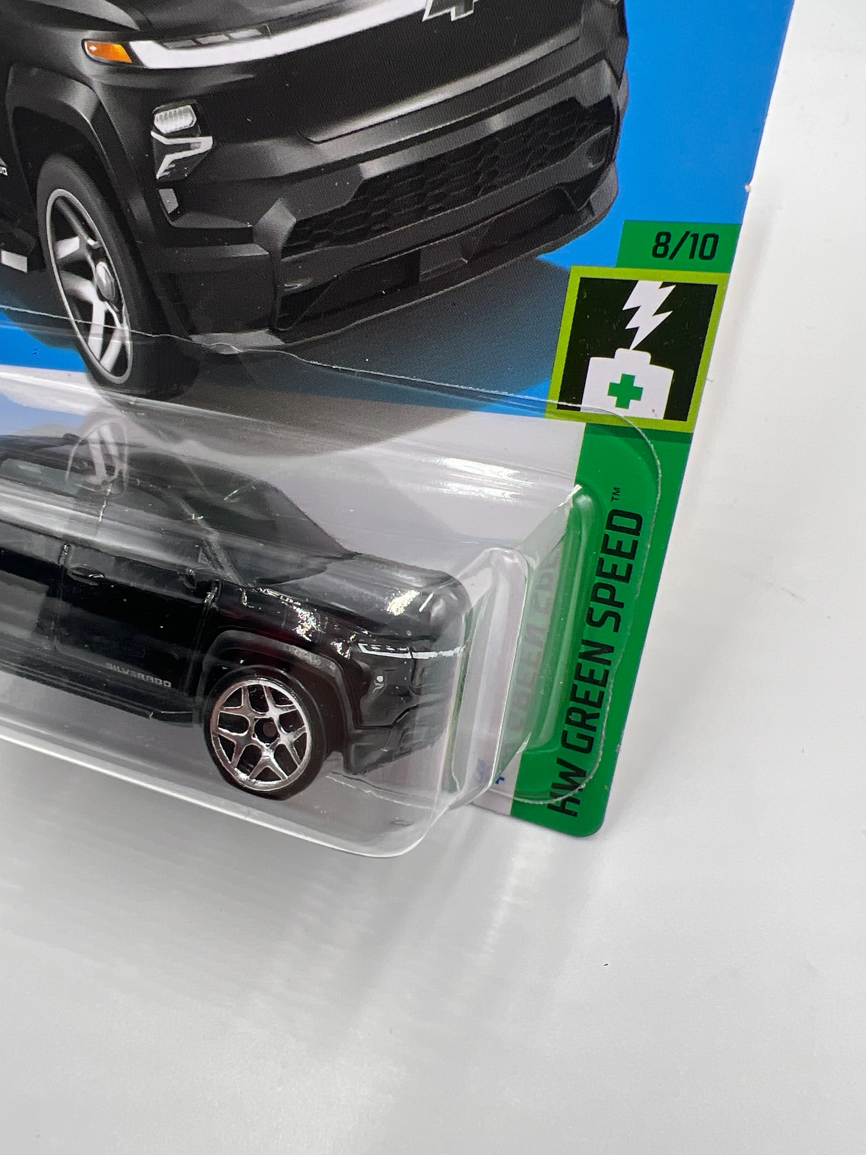 2024 Hot Wheels Q Case #110 Silverado EV RST Black 18A - Image 4