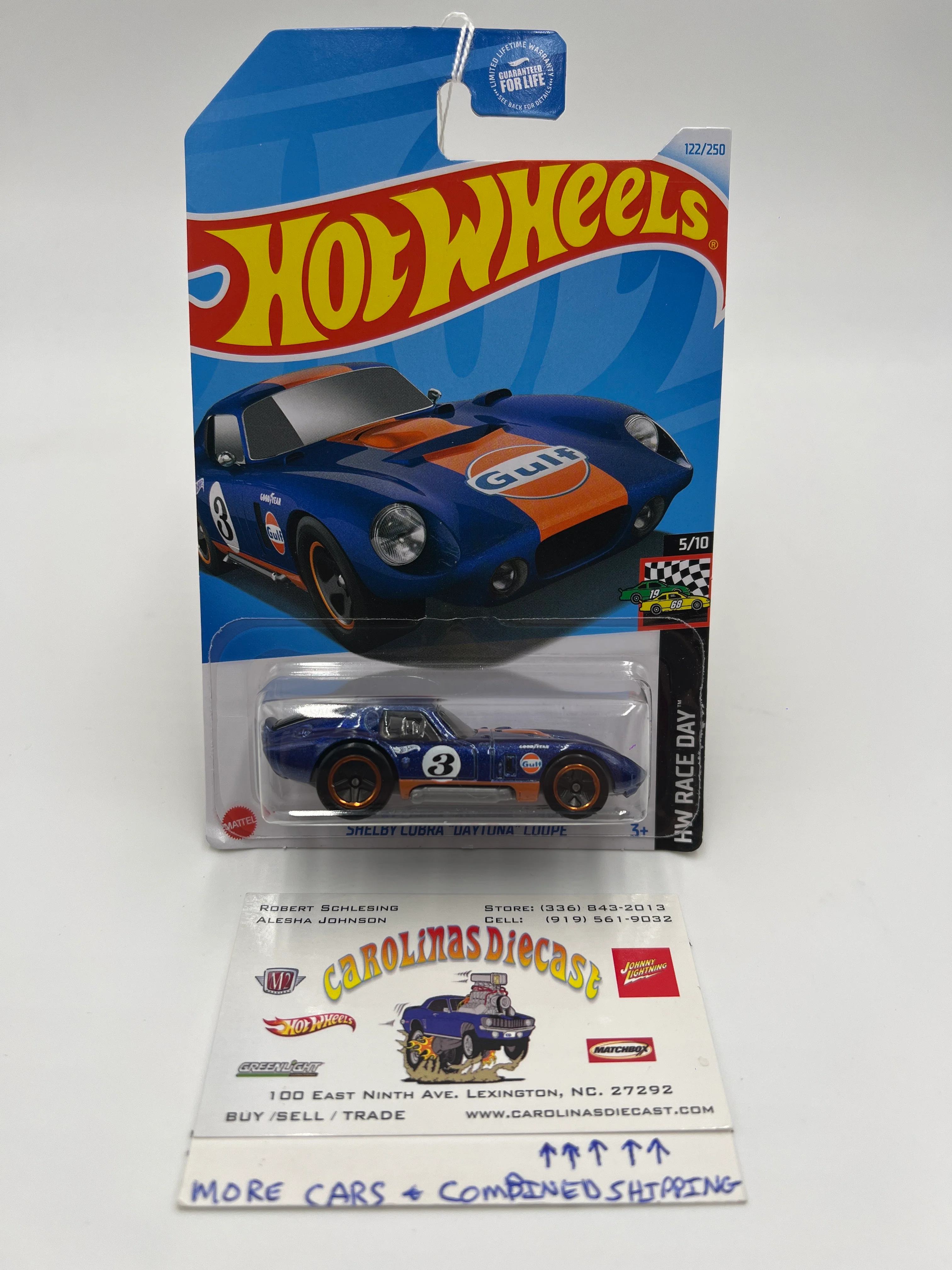 2024 Hot Wheels Q Case #122 Shelby Cobra Daytona Coupe Gulf Dark Blue 29D