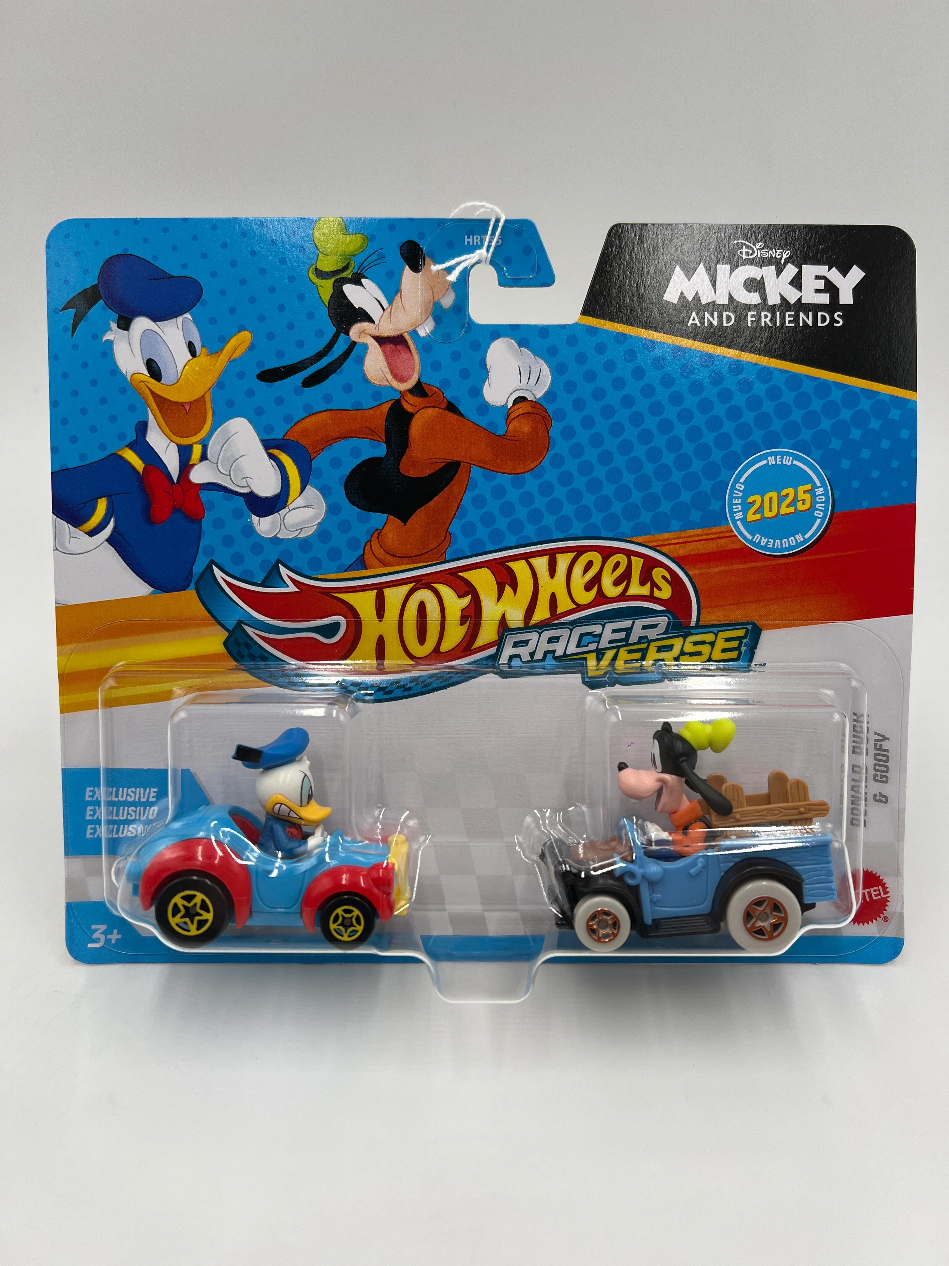 2025 Hot Wheels Racer Verse 2 Pack Mickey And Friends Donald Duck & Goofy 116A - Image 2