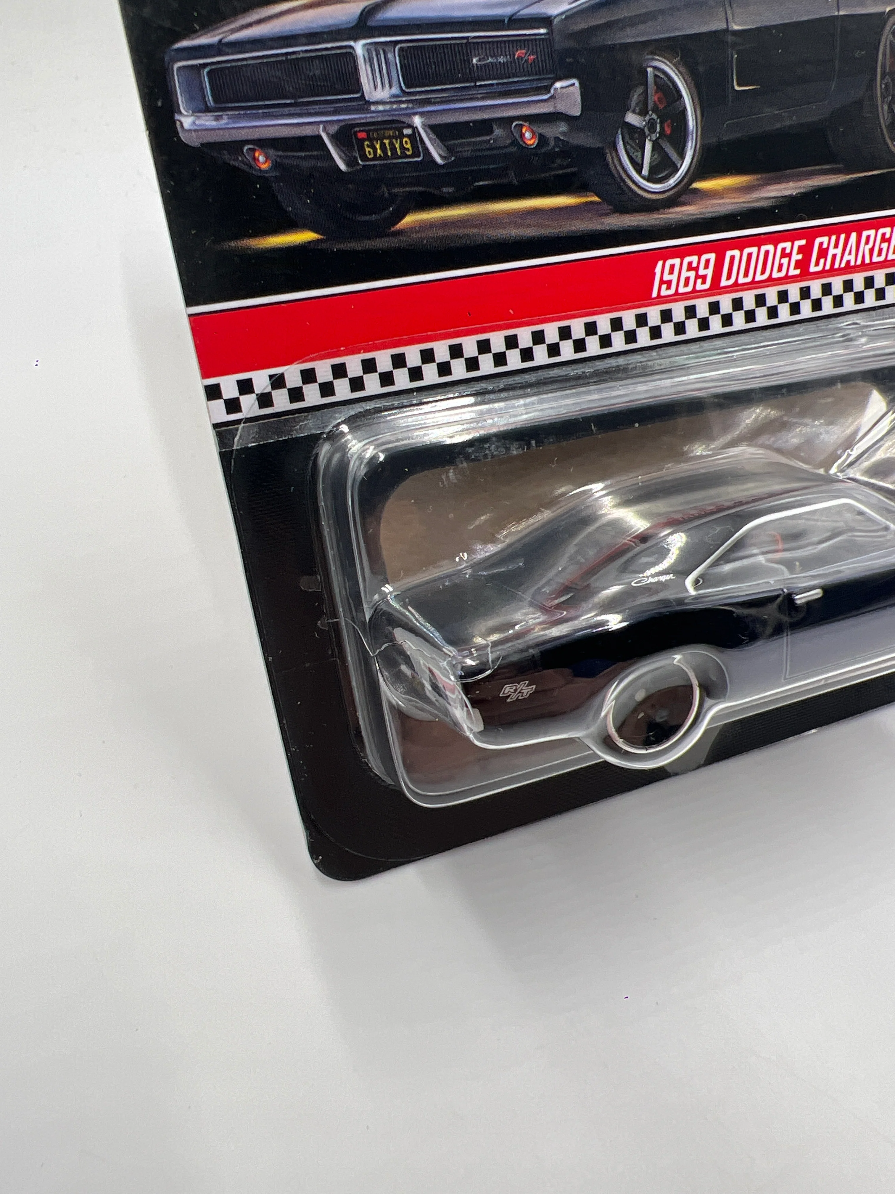 2024 Hot Wheels RLC 16754/17500 1969 Dodge Charger R/T Black W/Protector Cracked Blister - Image 4