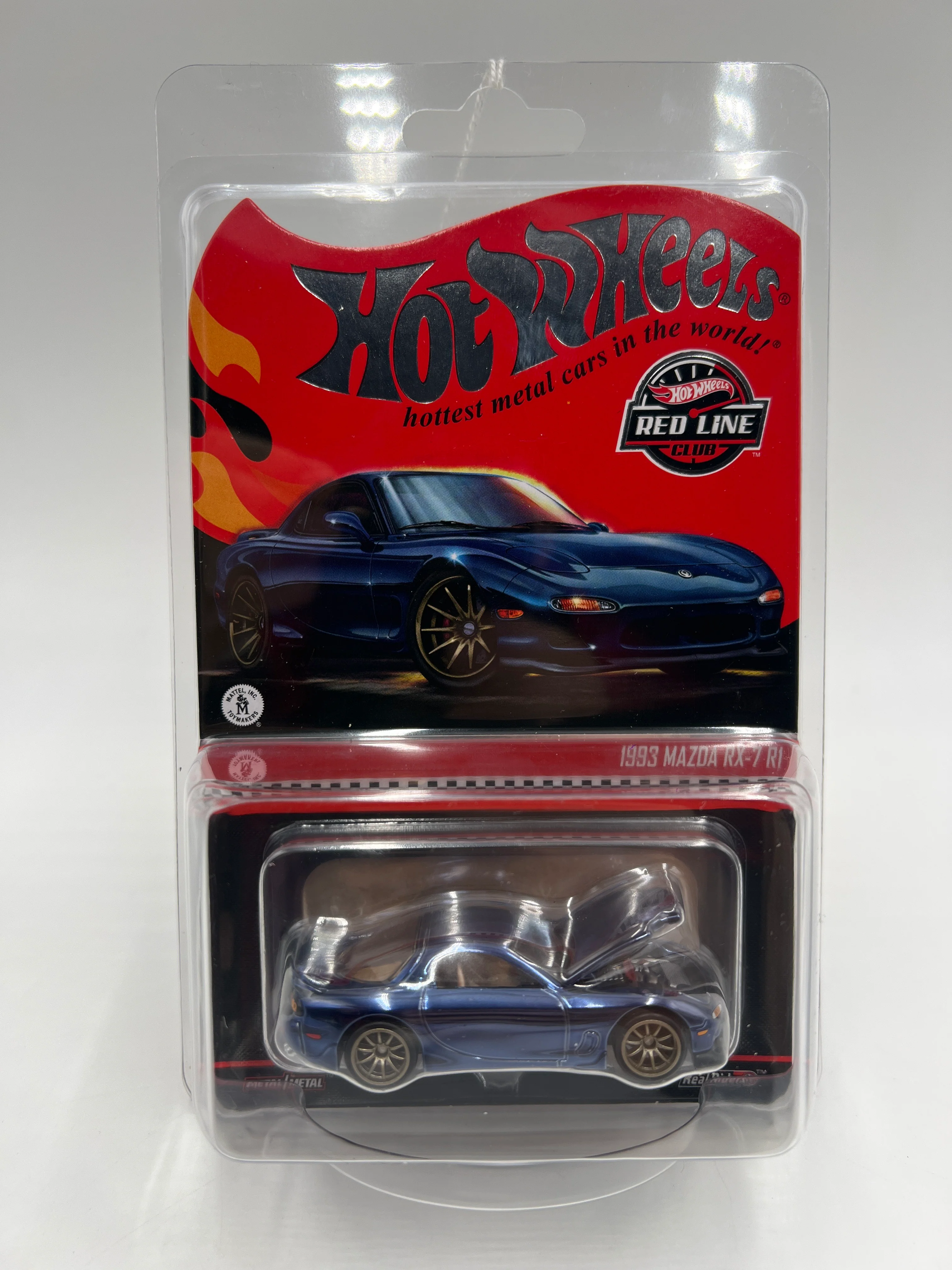 2025 Hot Wheels RLC 1993 Mazda RX-7 R1 Blue W/Protector - Image 7
