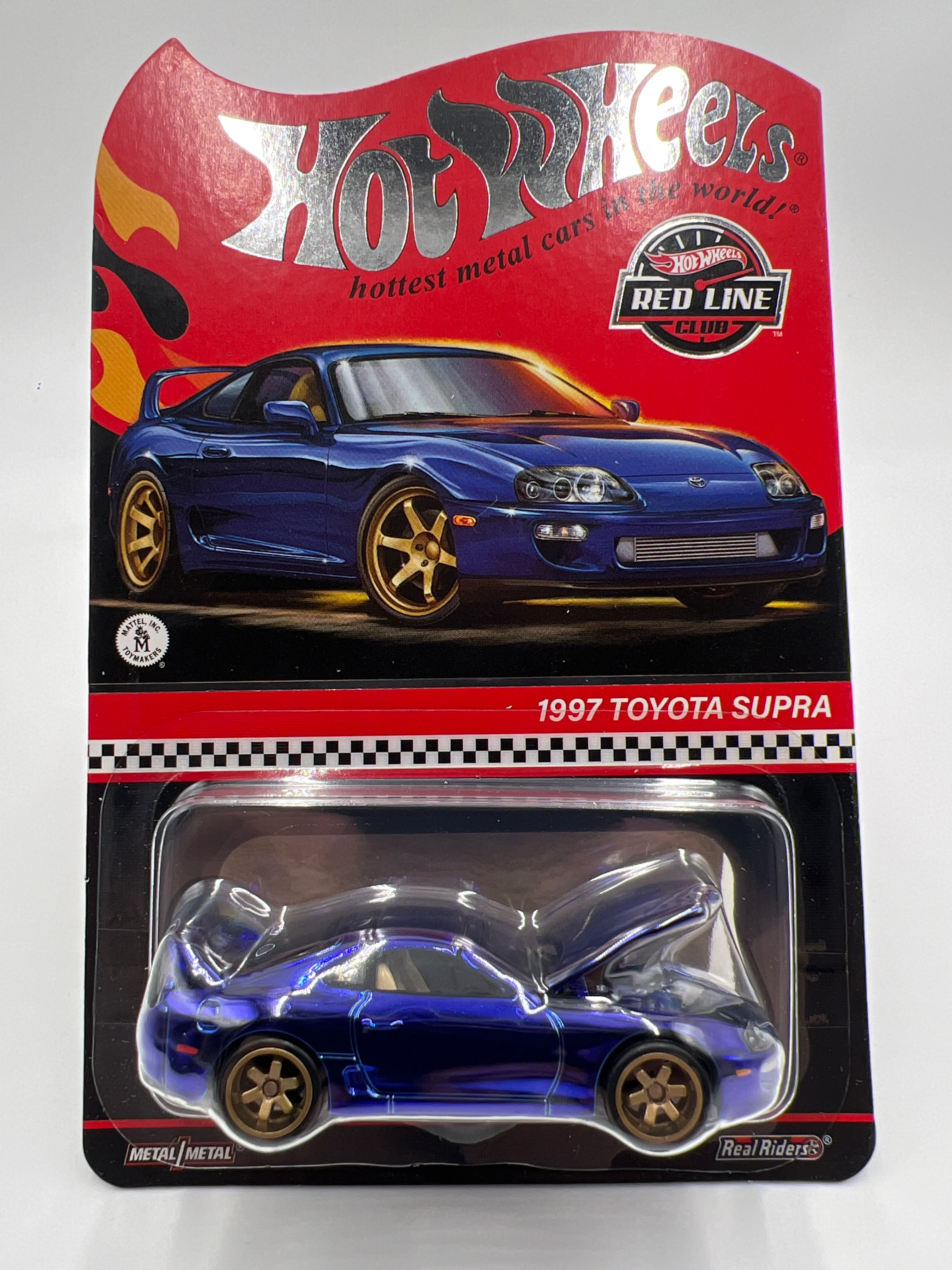 2024 Hot Wheels RLC 1997 Toyota Supra Blue W/Protector - Image 2