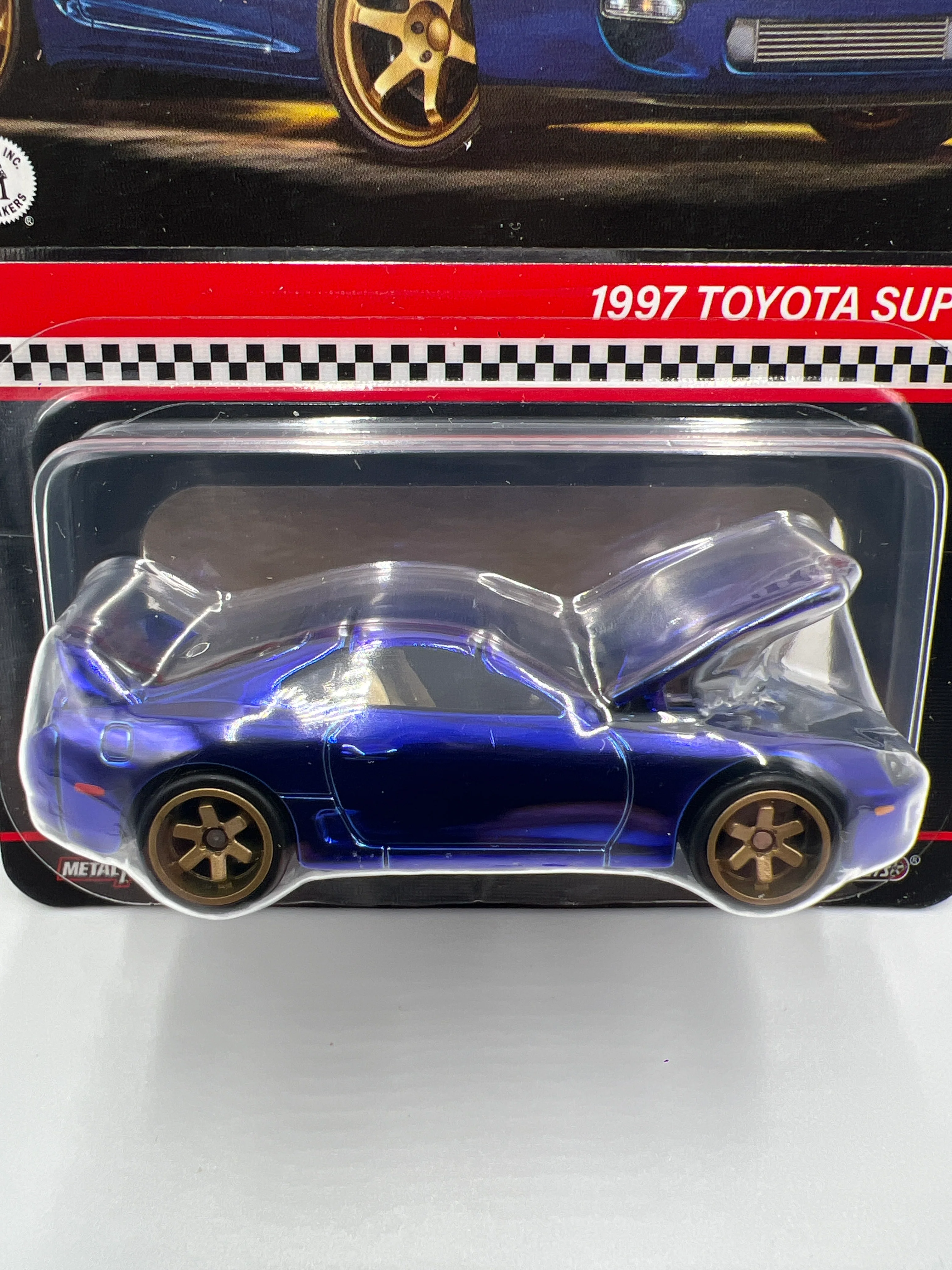 2024 Hot Wheels RLC 1997 Toyota Supra Blue W/Protector Loose Blister - Image 3