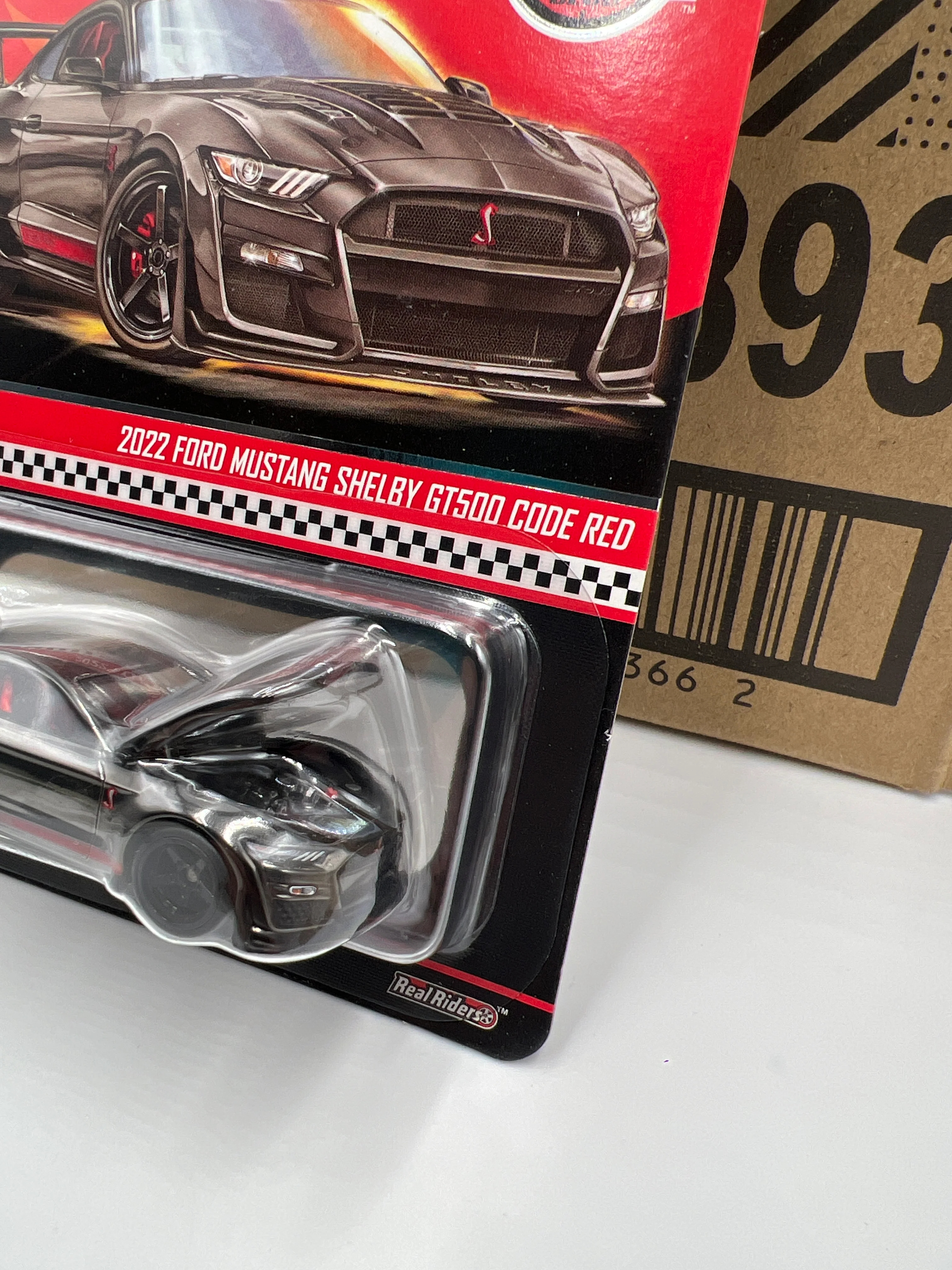 2024 Hot Wheels RLC 2022 Ford Mustang Shelby GT500 Code Red W/Protector and Box - Image 4