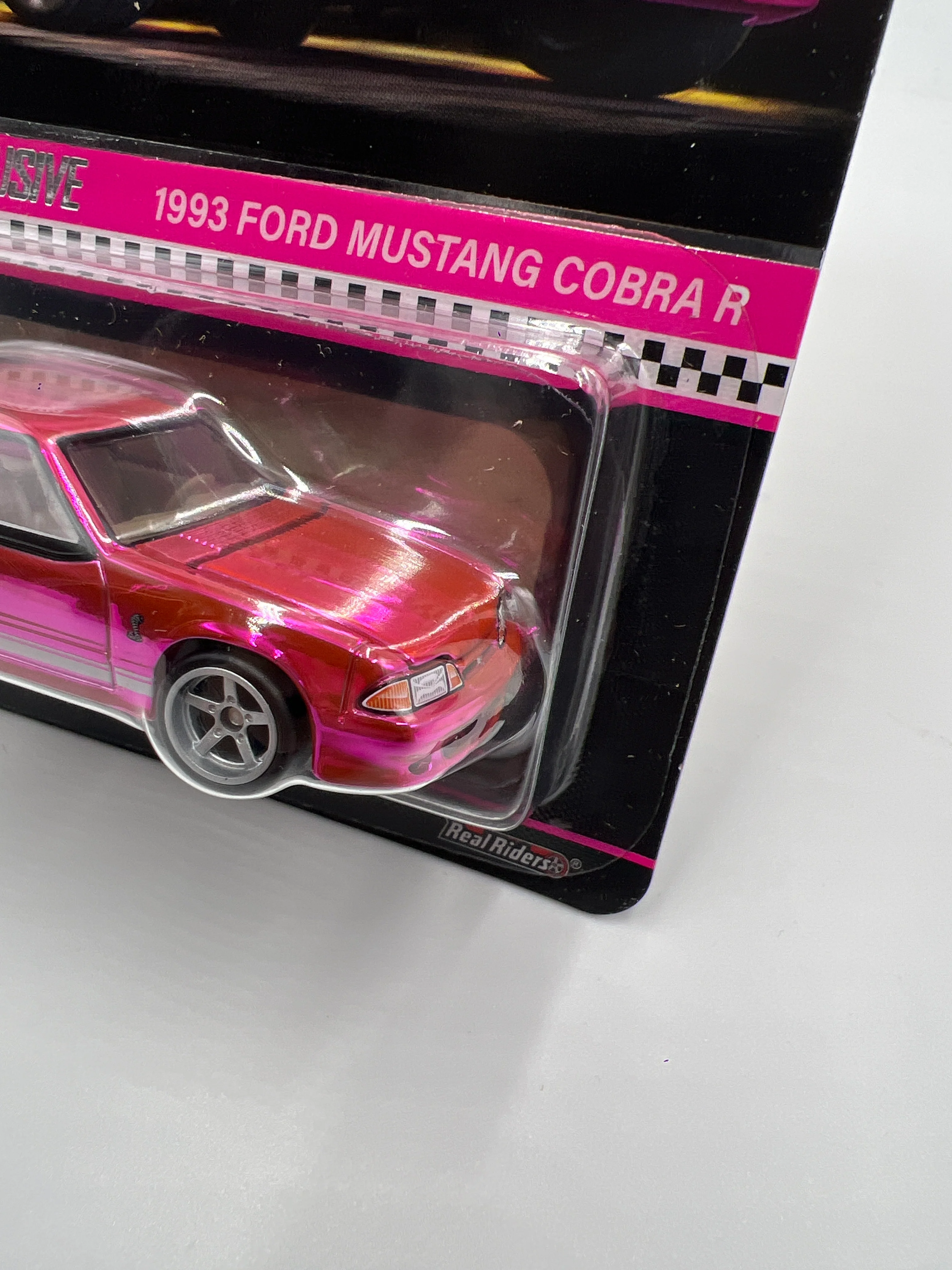 2024 Hot Wheels RLC Club Exclusive Pink 1993 Ford Mustang Cobra W/Protector - Image 4