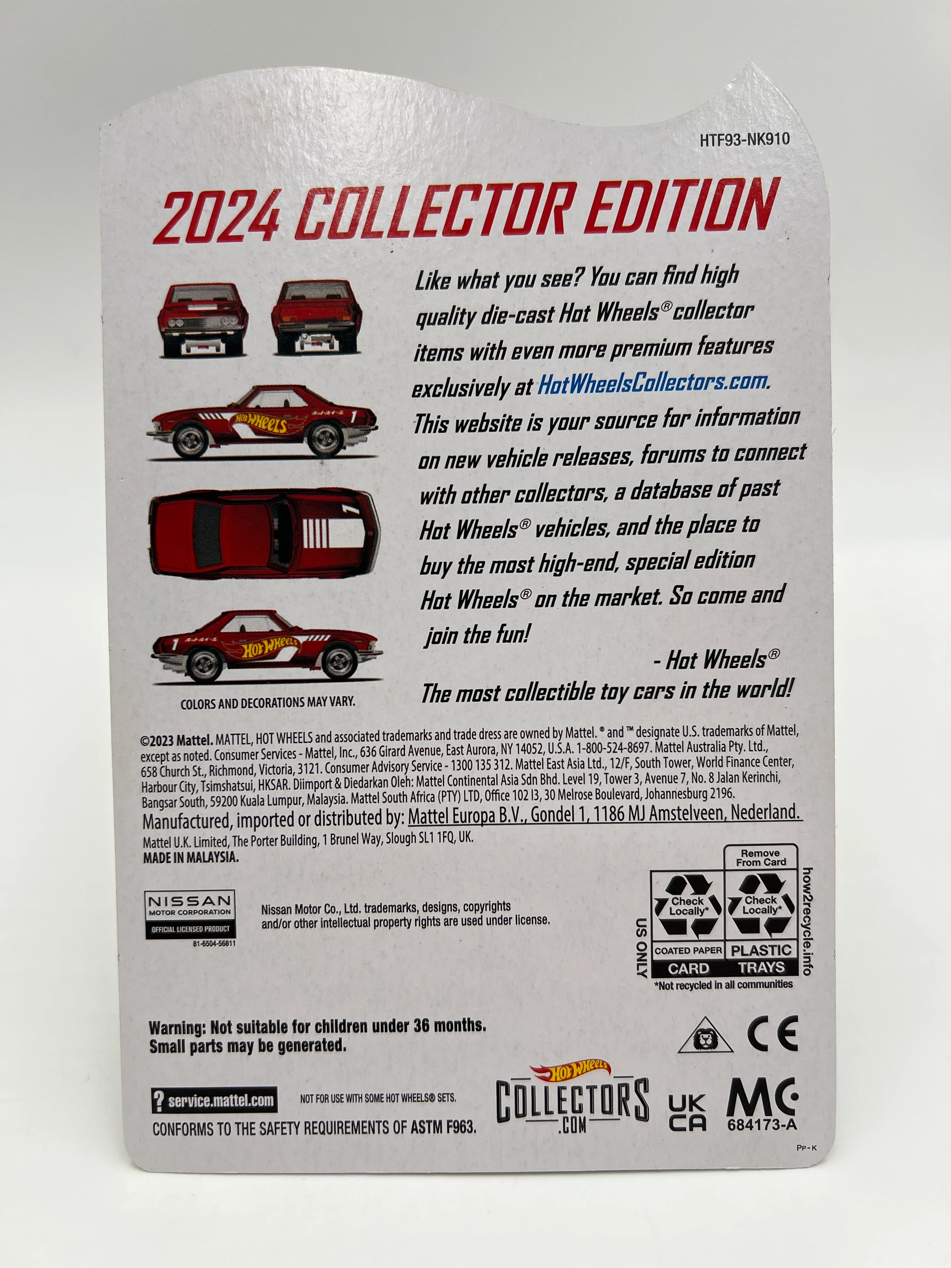 2024 Hot Wheels RLC Collector Edition Dollar General Mail In #1 Nissan Silvia CSP311 Red W/Protector - Image 6