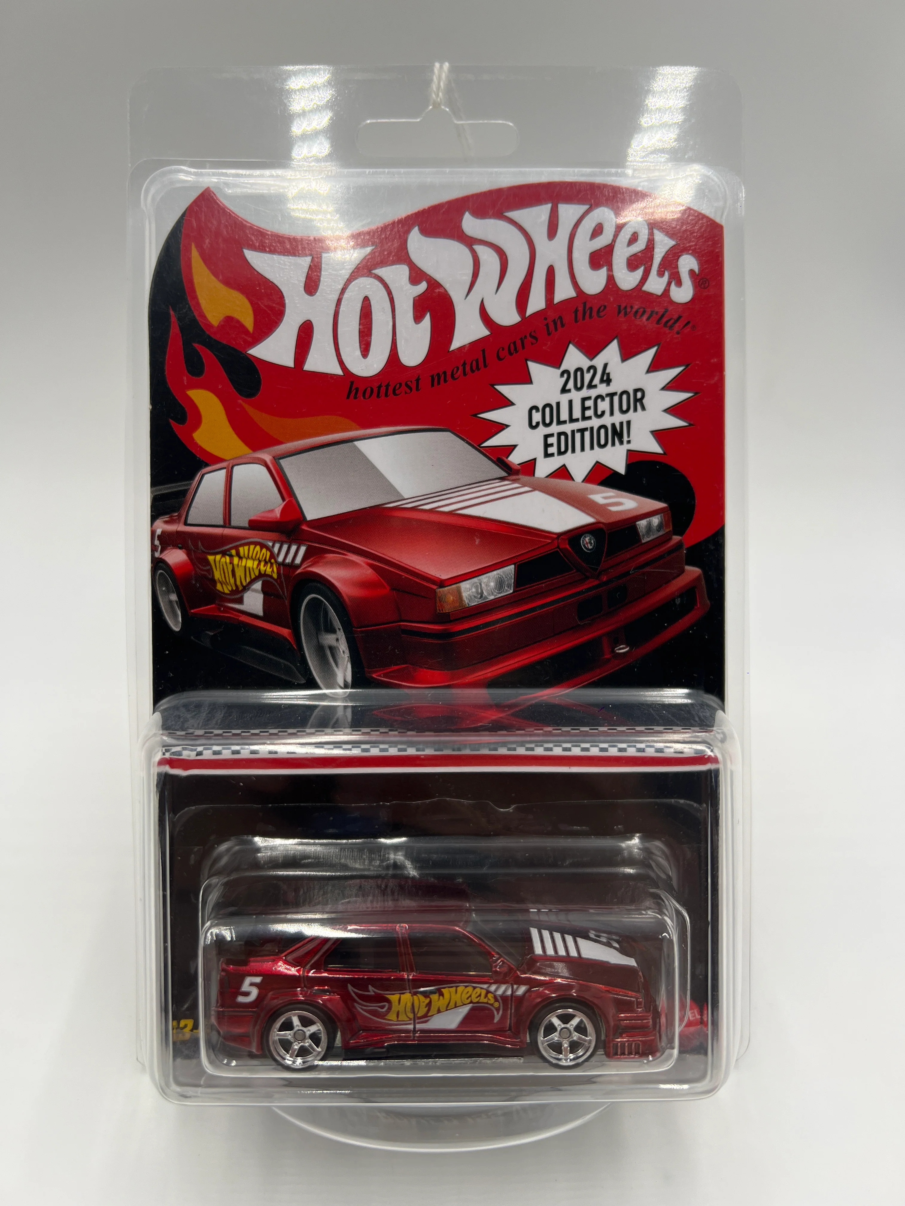2024 Hot Wheels RLC Collector Edition Mail In #5 Alfa Romeo 155 V6 Ti Red W/Protector - Image 7