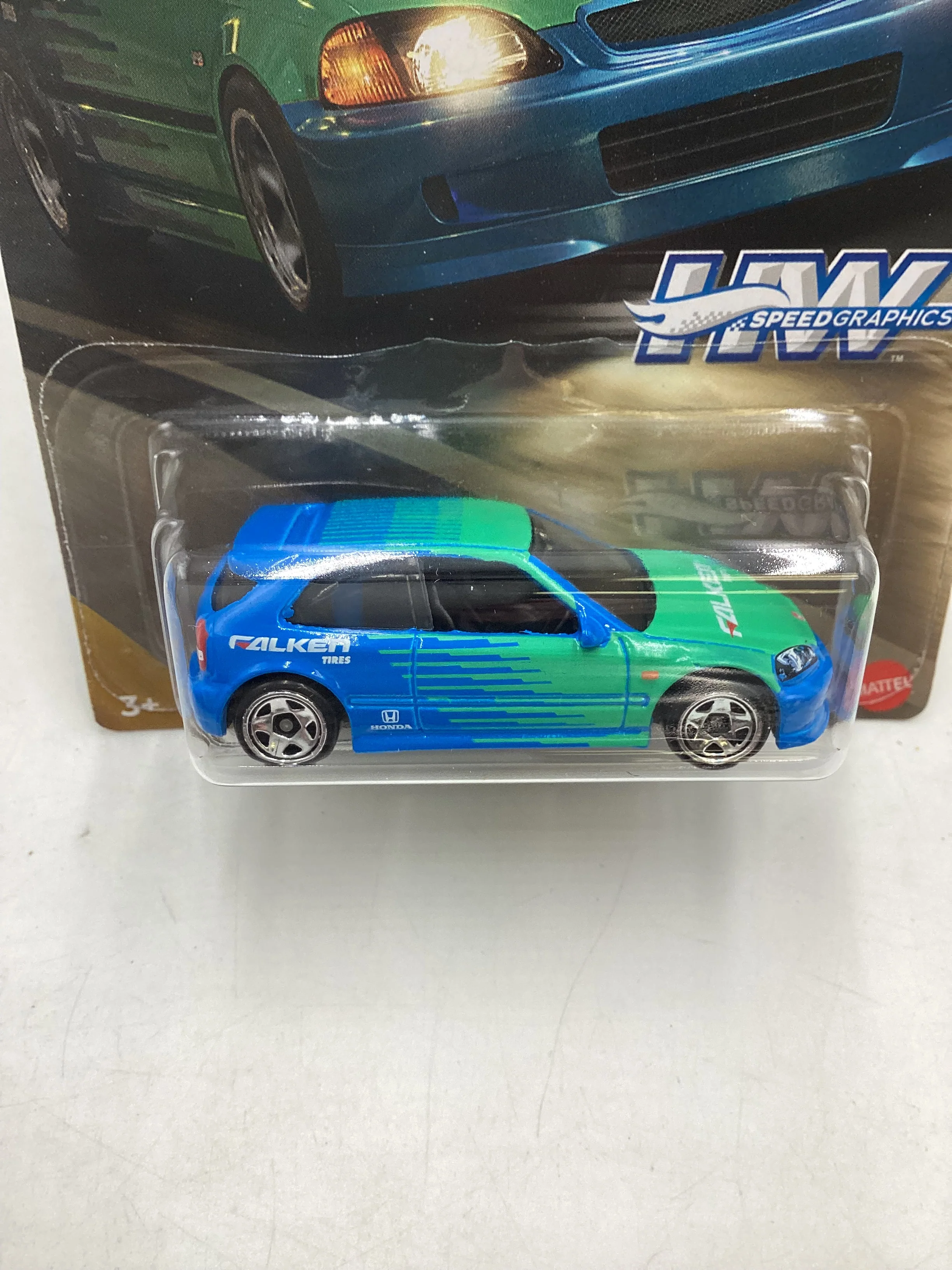 2024 Hot Wheels Speed Graphics 1/5 99 Honda Civic Type R (EK9) Falken 160H - Image 3