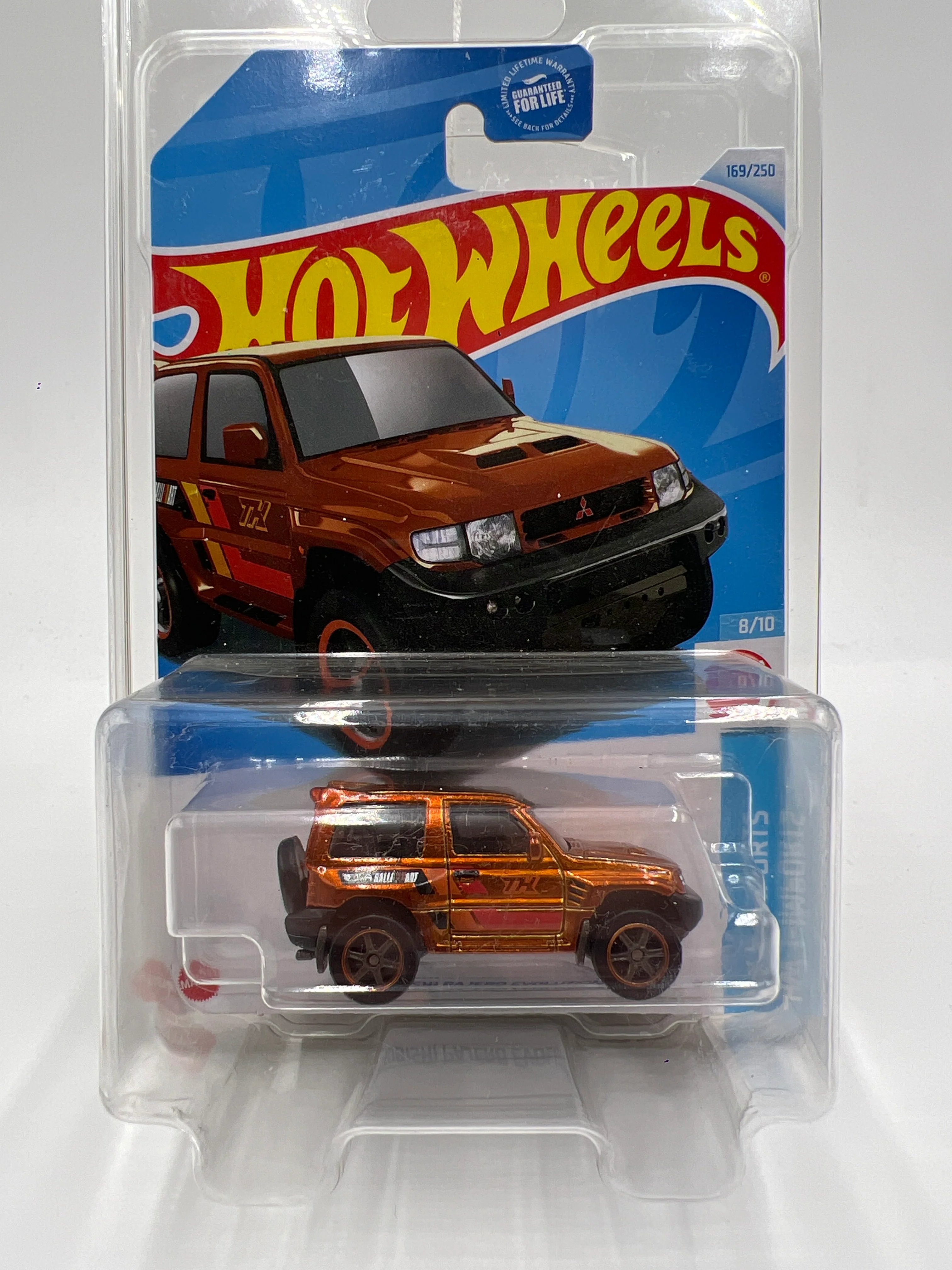 2024 Hot Wheels Super Treasure Hunt #169 Mitsubishi Pajero Evolution Orange W/Protector - Image 8