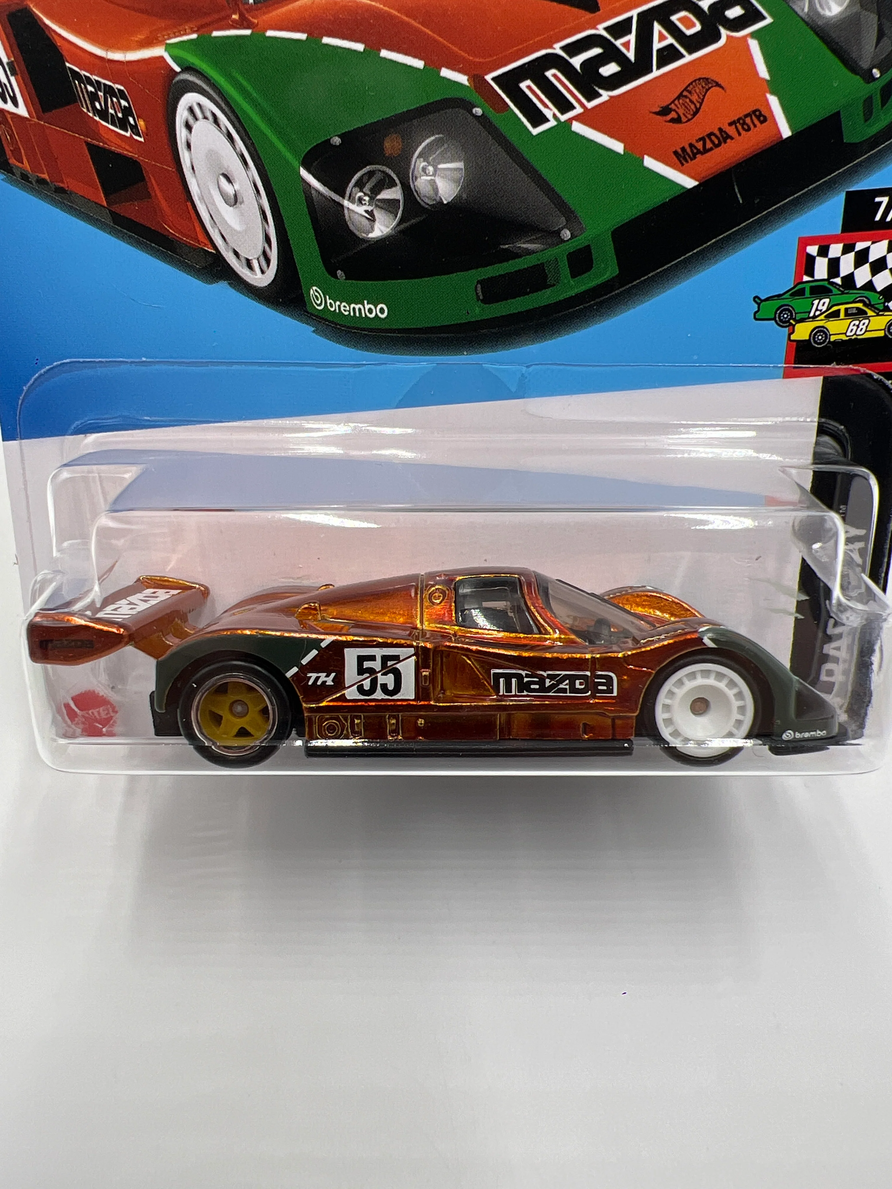 2024 Hot Wheels Super Treasure Hunt #144 Mazda 787B Orange W/Protector - Image 2