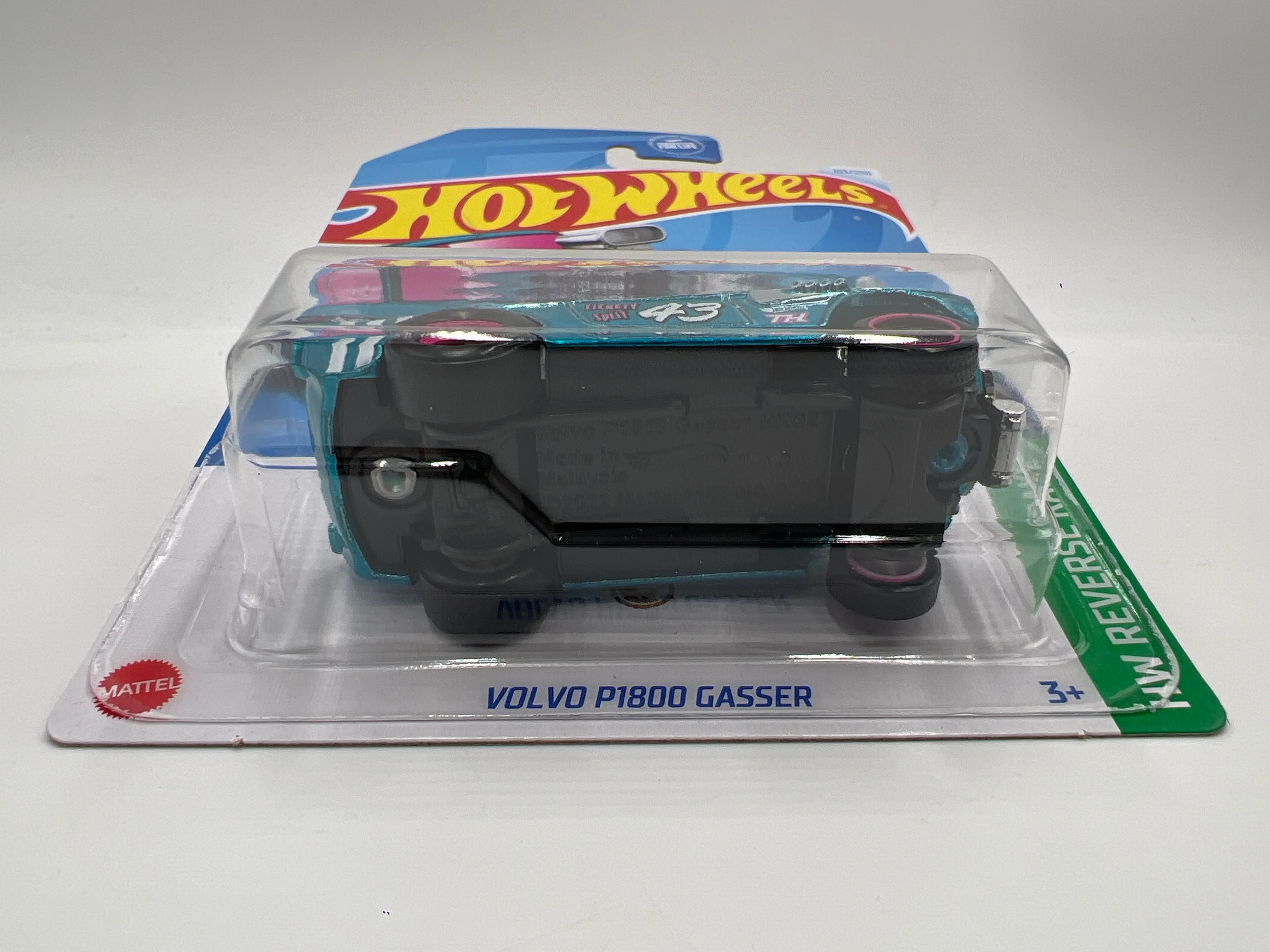 2024 Hot Wheels Super Treasure Hunt #153 Volvo P1800 Gasser Blue W/Protector - Image 6