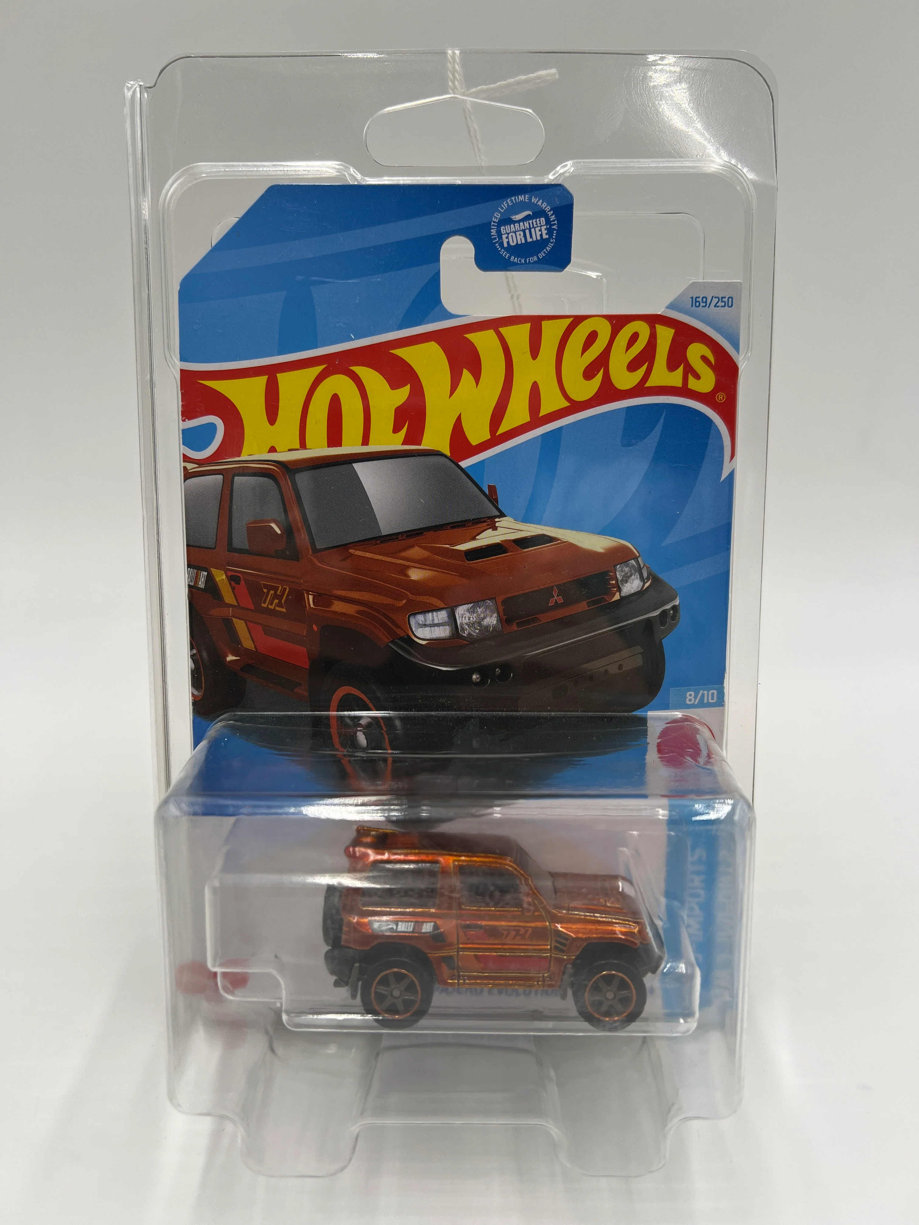 2024 Hot Wheels Super Treasure Hunt #169 Mitsubishi Pajero Evolution Orange W/Protector - Image 7