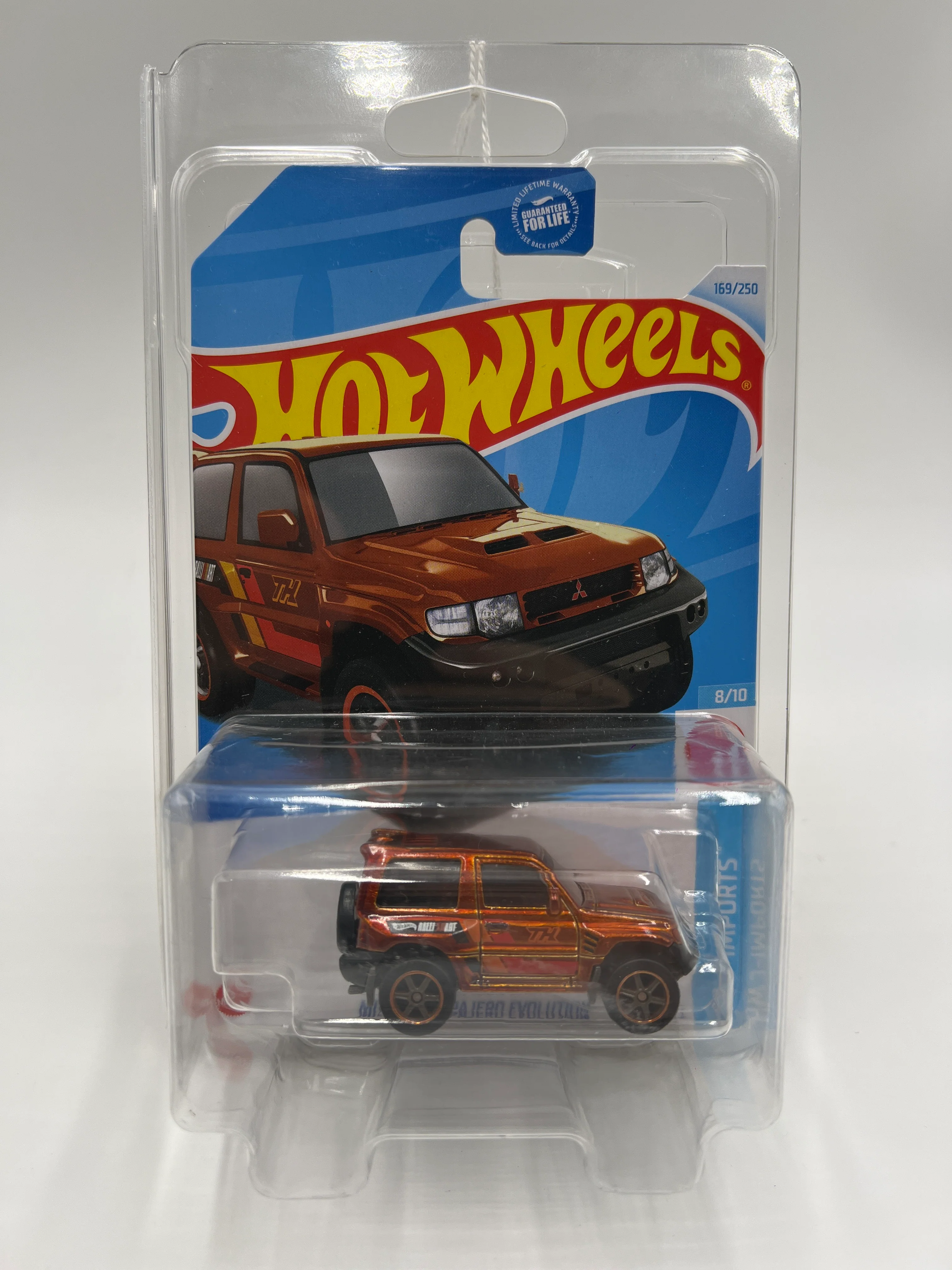 2024 Hot Wheels Super Treasure Hunt #169 Mitsubishi Pajero Evolution Orange W/Protector - Image 7