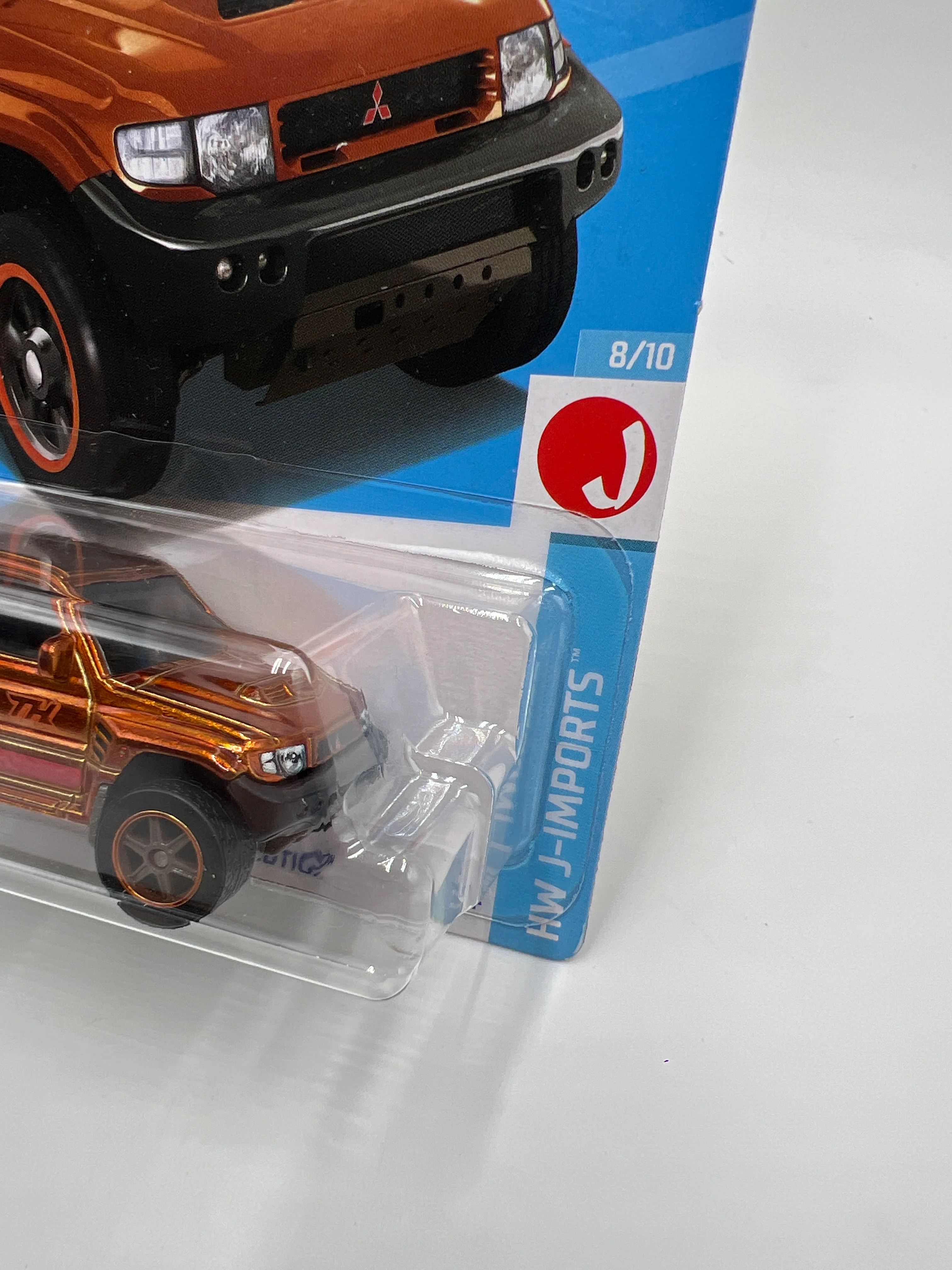 2024 Hot Wheels Super Treasure Hunt #169 Mitsubishi Pajero Evolution Orange W/Protector - Image 3