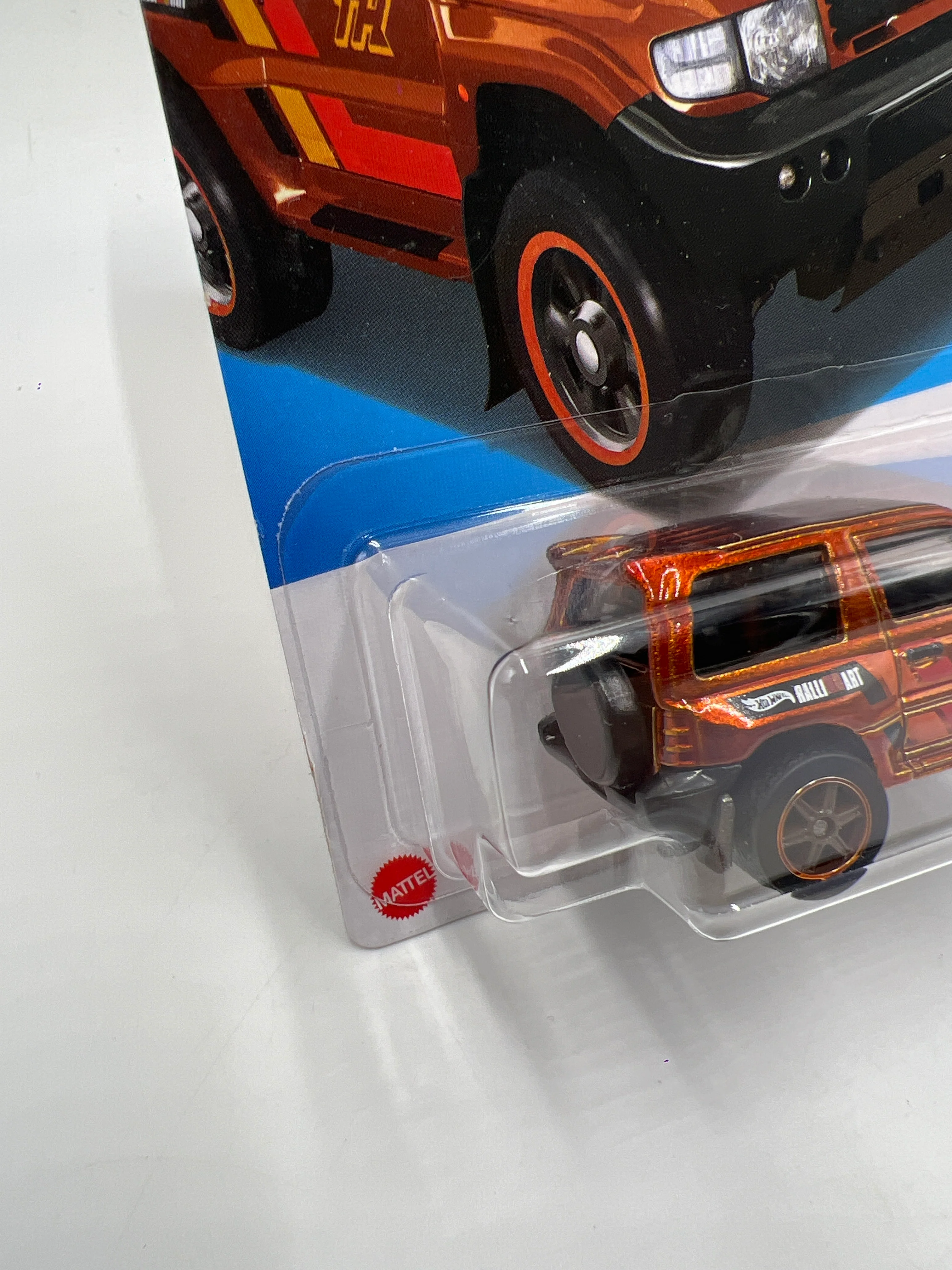 2024 Hot Wheels Super Treasure Hunt #169 Mitsubishi Pajero Evolution Orange W/Protector - Image 4