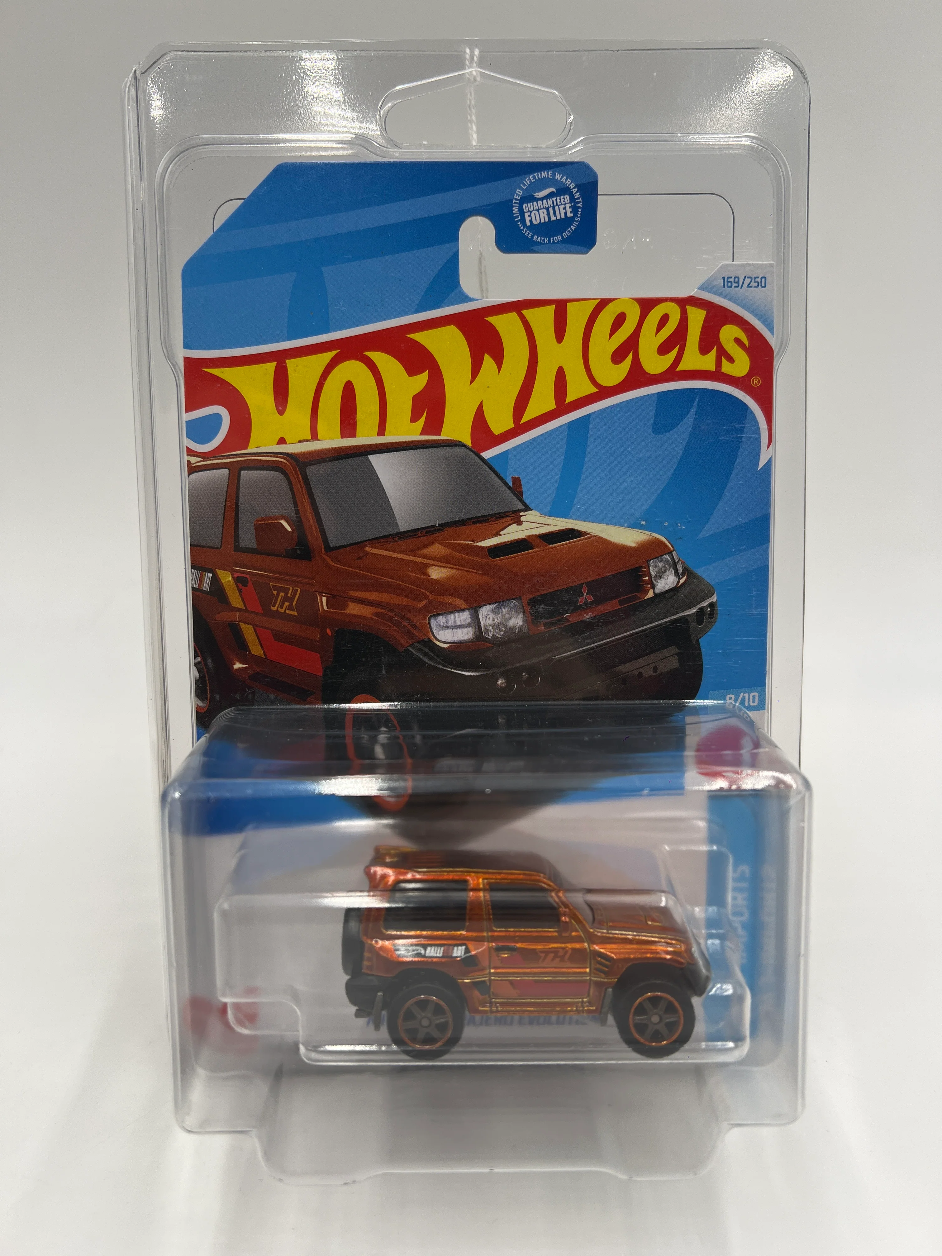 2024 Hot Wheels Super Treasure Hunt #169 Mitsubishi Pajero Evolution Orange W/Protector - Image 7