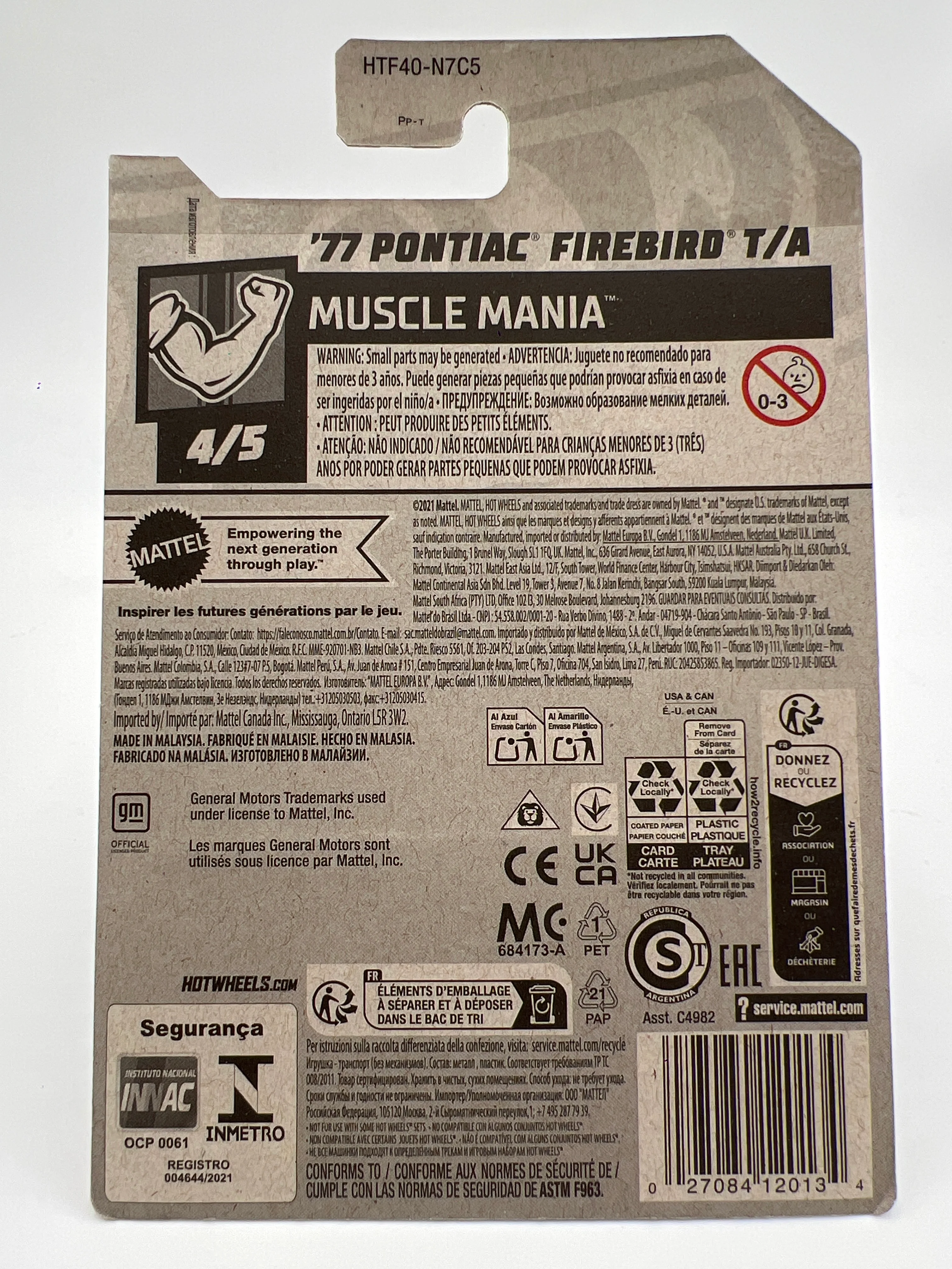 2024 Hot Wheels Super Treasure Hunt #206 L Case 77 Pontiac Firebird T/A W/Protector - Image 6