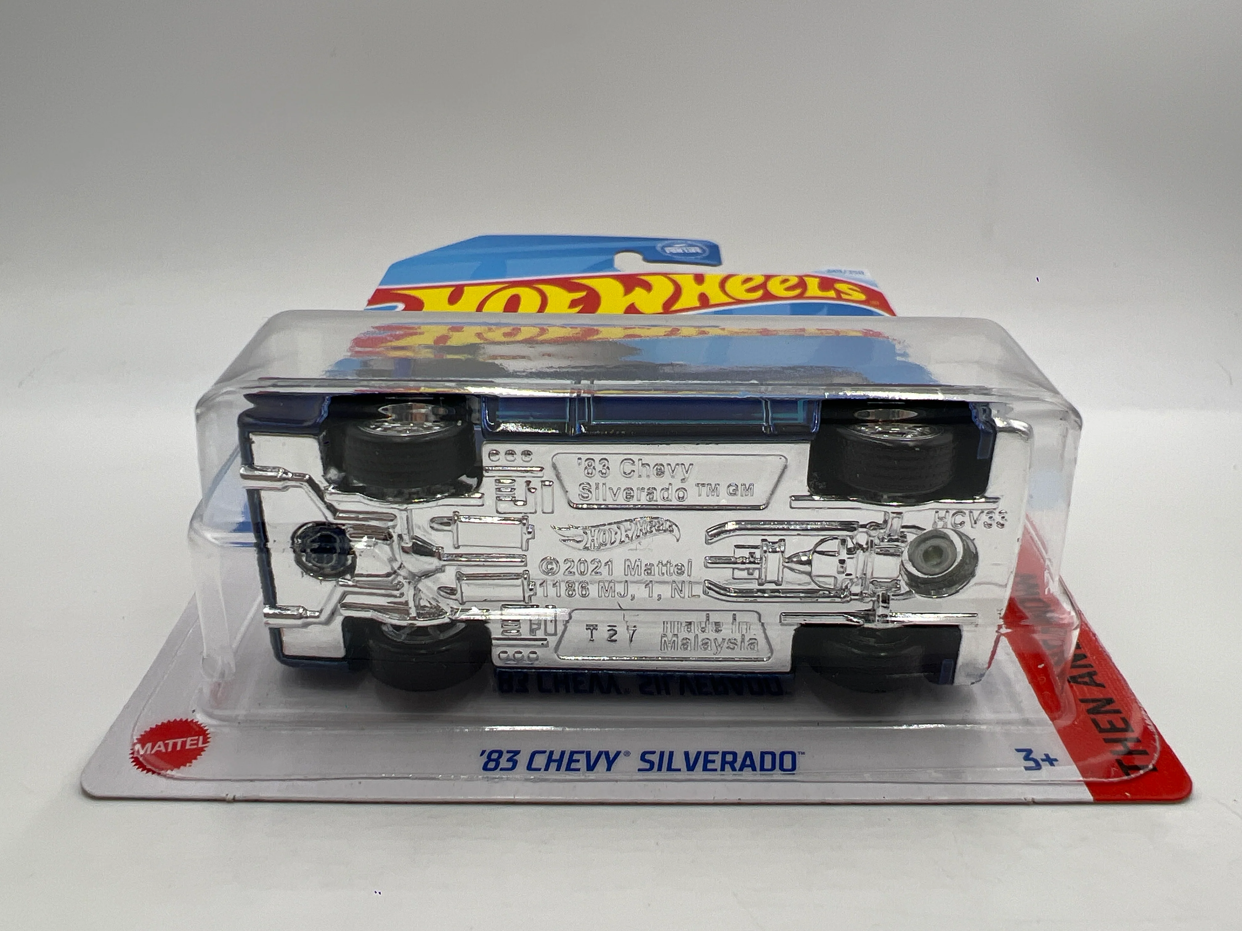 2024 Hot Wheels Super Treasure Hunt #249 83 Chevy Silverado Blue W/Protector - Image 5