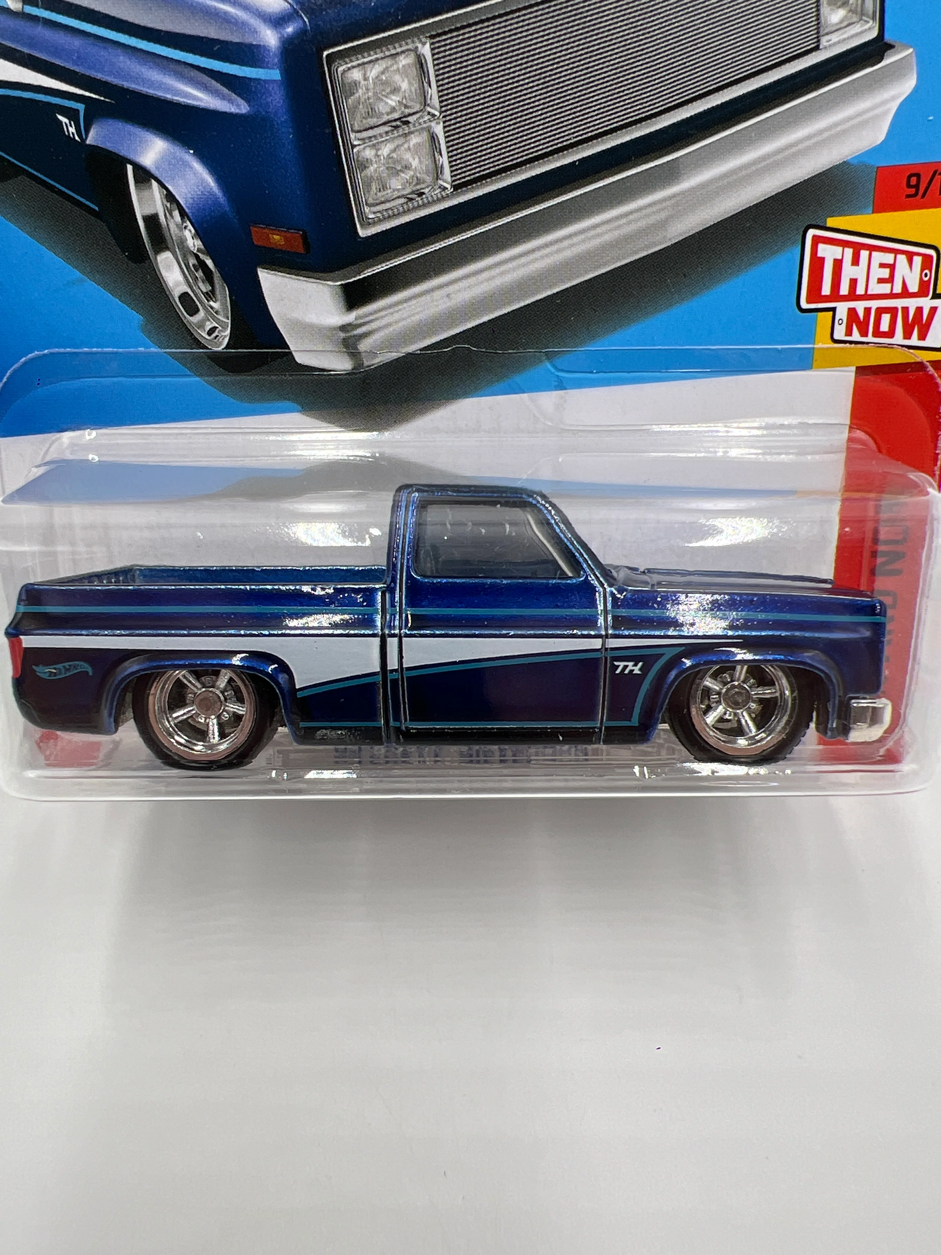 2024 Hot Wheels Super Treasure Hunt #249 83 Chevy Silverado Blue W/Protector - Image 2
