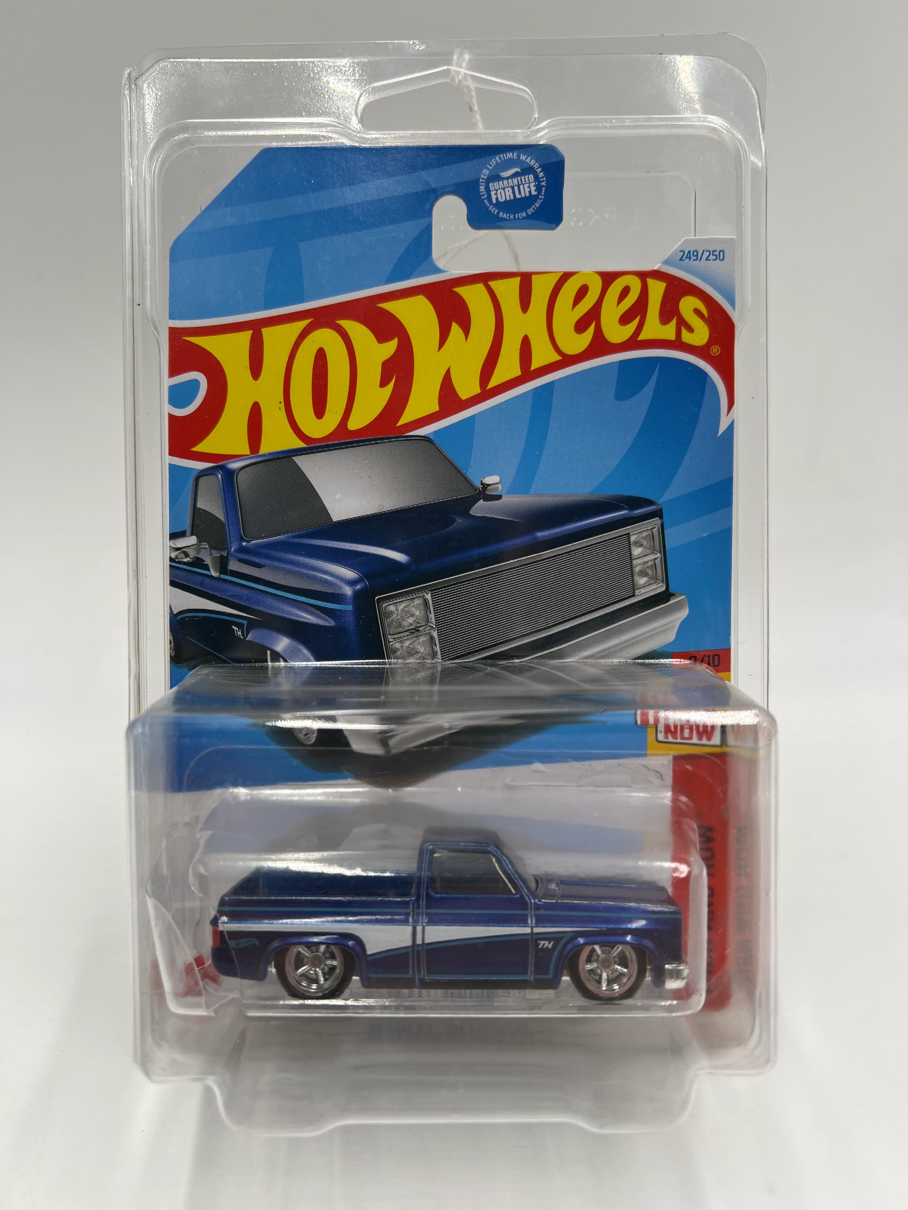 2024 Hot Wheels Super Treasure Hunt #249 83 Chevy Silverado Blue W/Protector Bad Card/Blister - Image 9