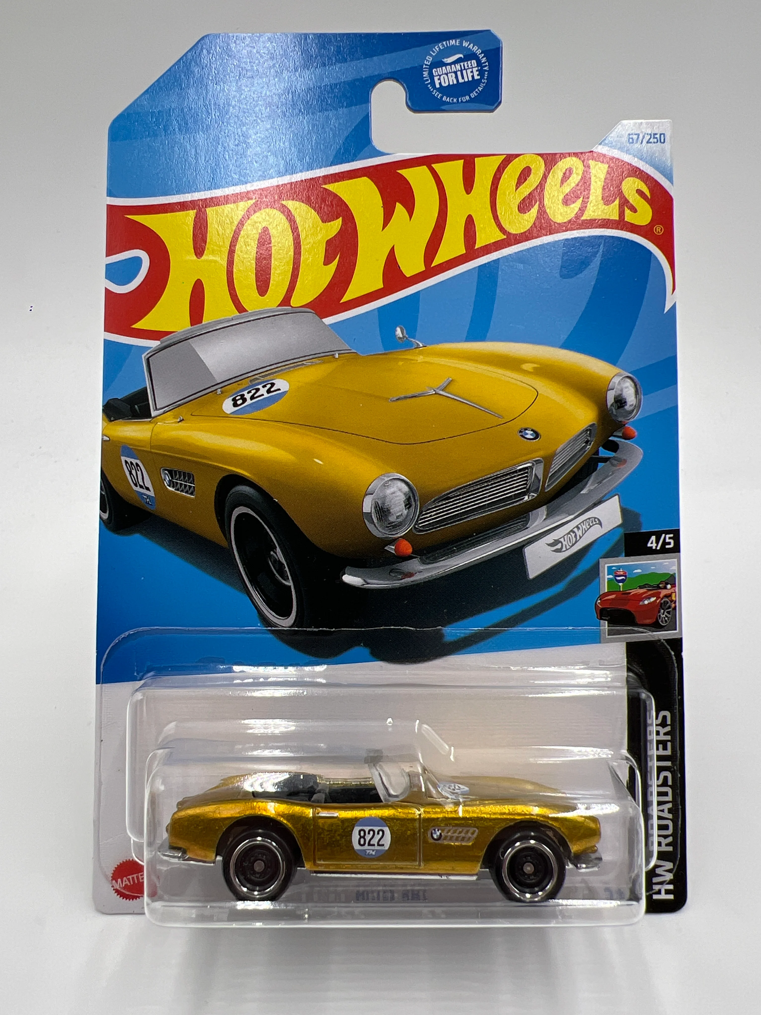 2024 Hot Wheels Super Treasure Hunt #67 BMW 507 Gold W/Protector - Image 2