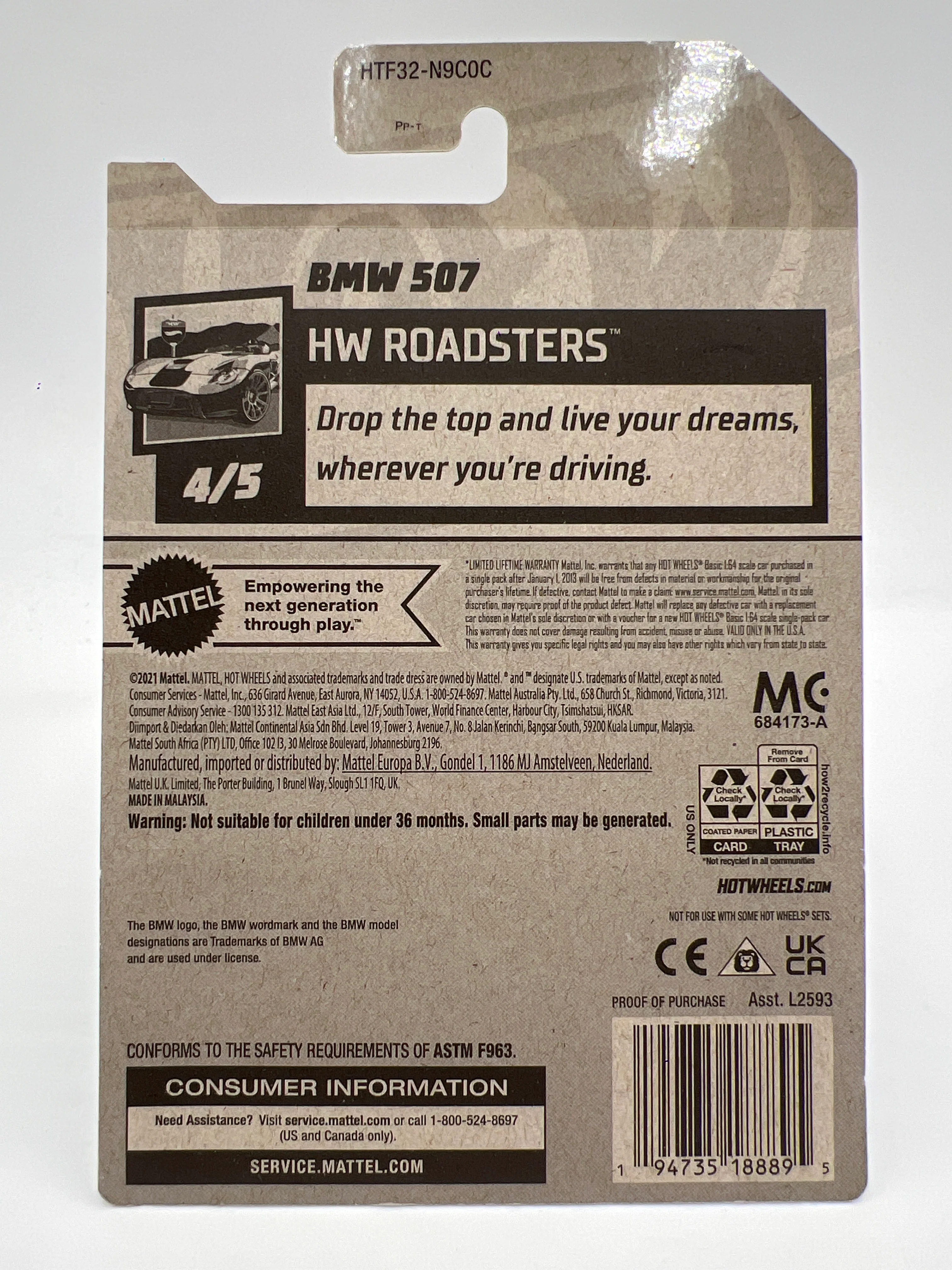 2024 Hot Wheels Super Treasure Hunt #67 BMW 507 Gold W/Protector - Image 7