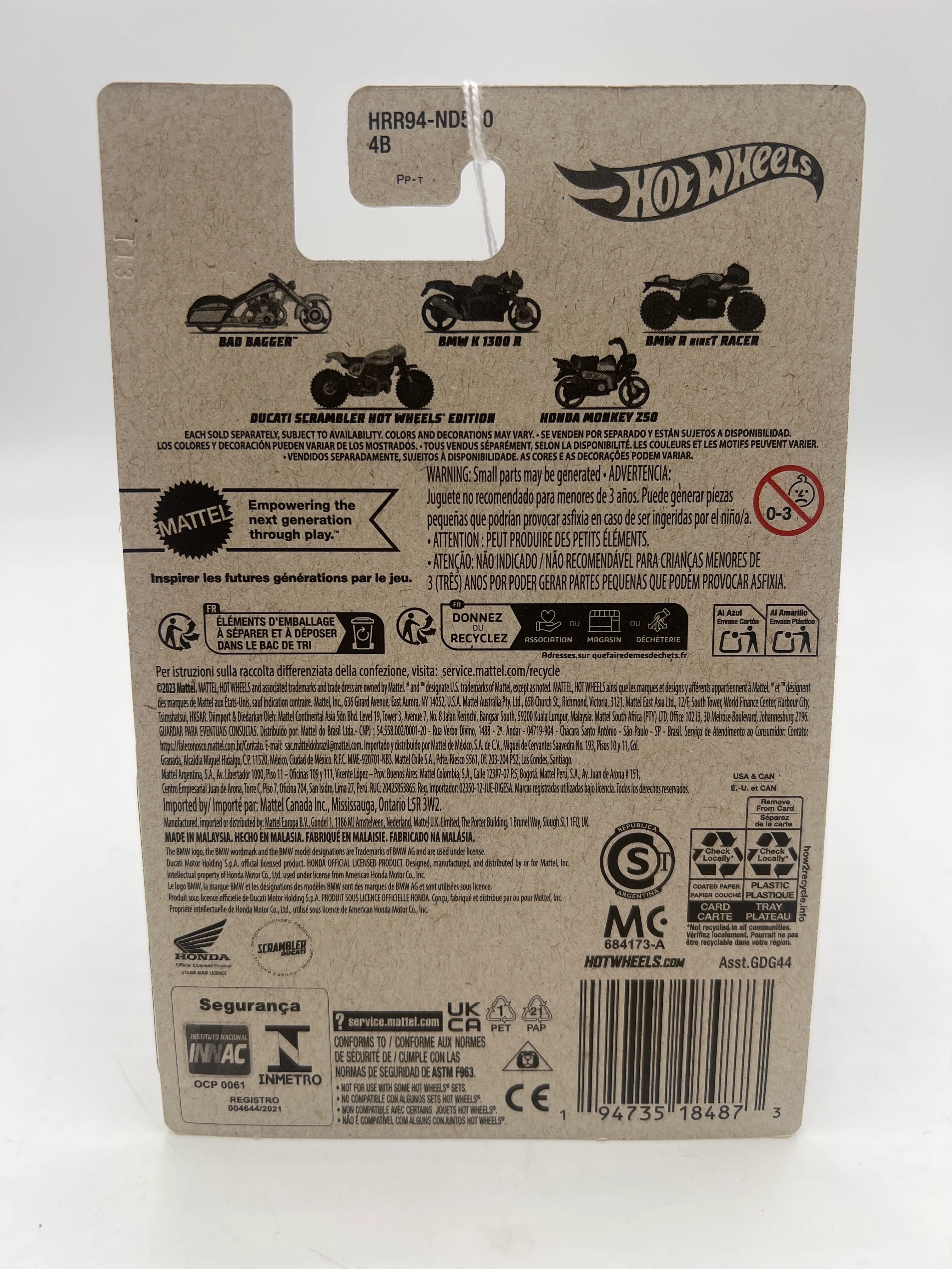 2024 Hot Wheels Themed Auto Motorcycle Club #5 Honda Monkey Z50 159E - Image 6