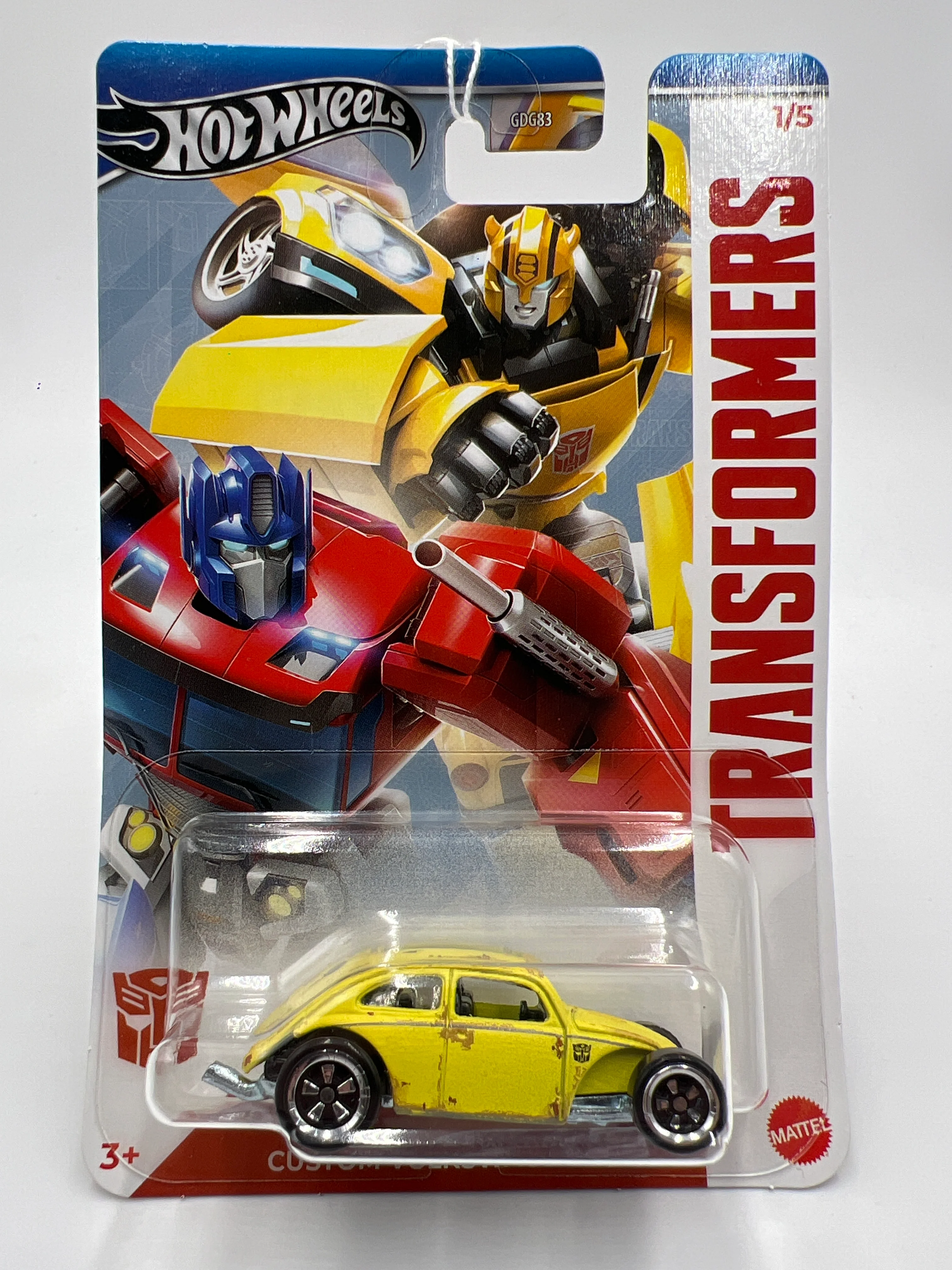 2024 Hot Wheels Transformers #1 Custom Volkswagen Beetle Yellow 159H - Image 2
