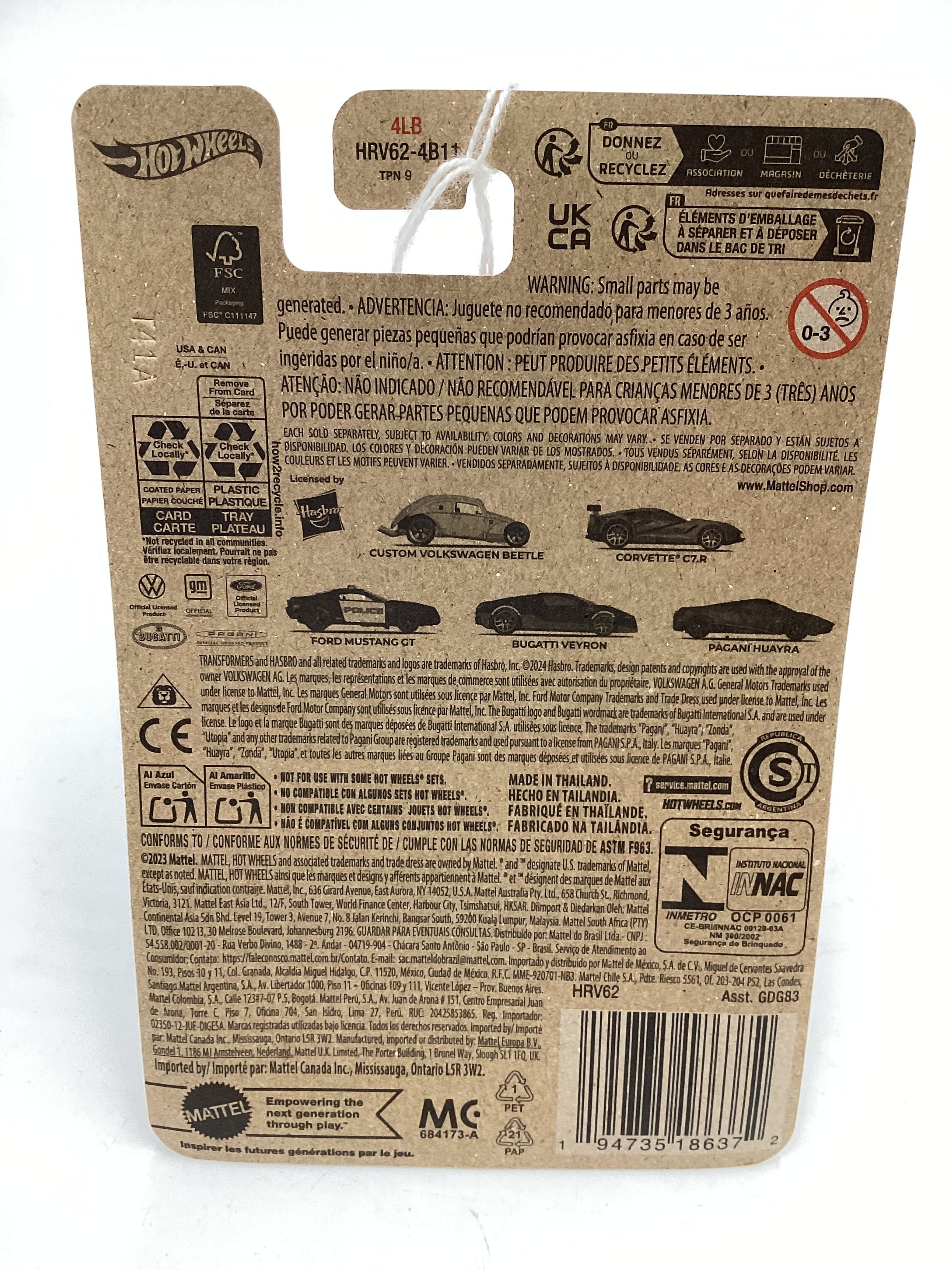 2024 Hot Wheels Transformers #5 Pagani Huayra Walmart Exclusive 158i - Image 8