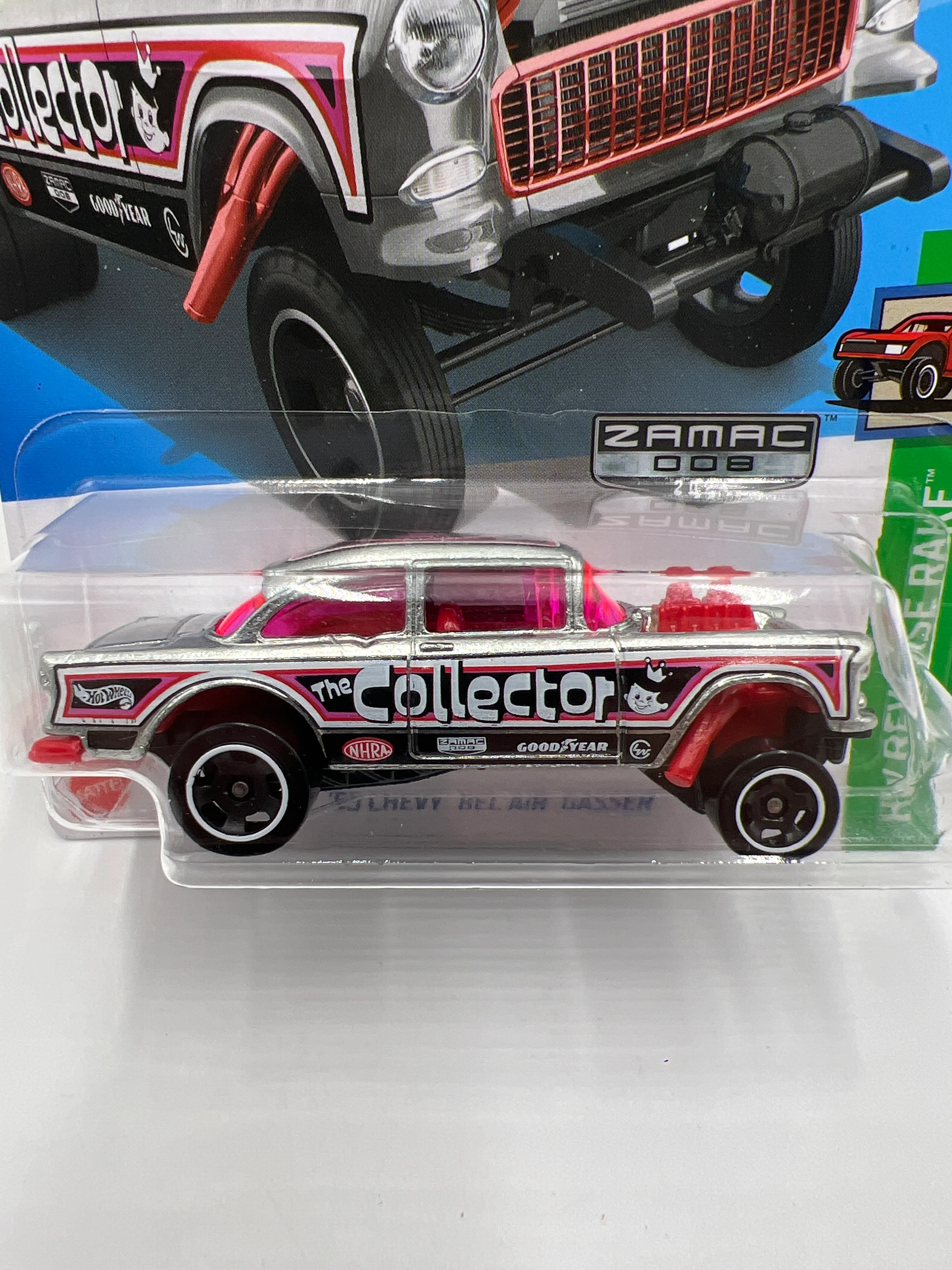 2024 Hot Wheels Walmart Exclusive Zamac 8 #63 55 Chevy Bel Air Gasser 144C - Image 2