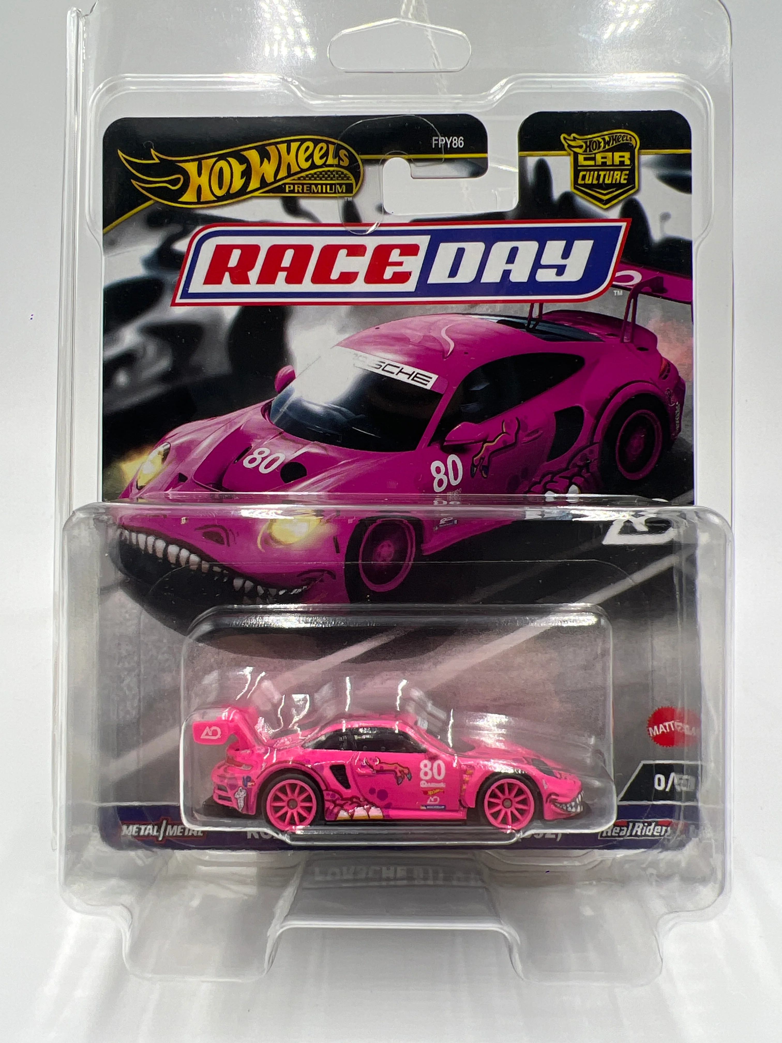 2024 HW Gold Label Premium Race Day #0/5 CHASE Roxy Porsche 911 GT3 R 992 Pink W/Protector - Image 8