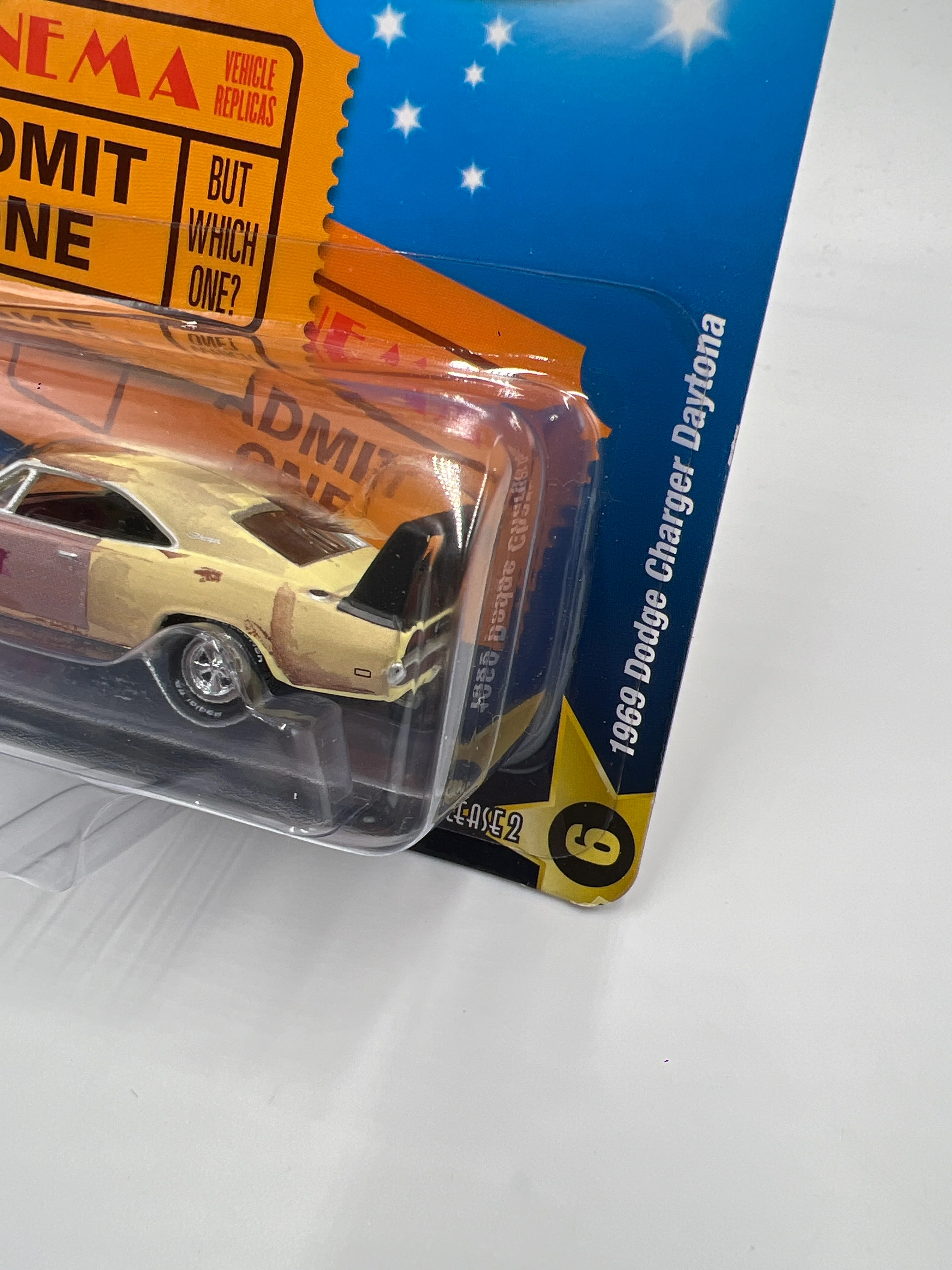 Johnny Lightning Pop Culture Mystery Manitee Release 2 #6 1969 Dodge Charger Daytona 227C - Image 4