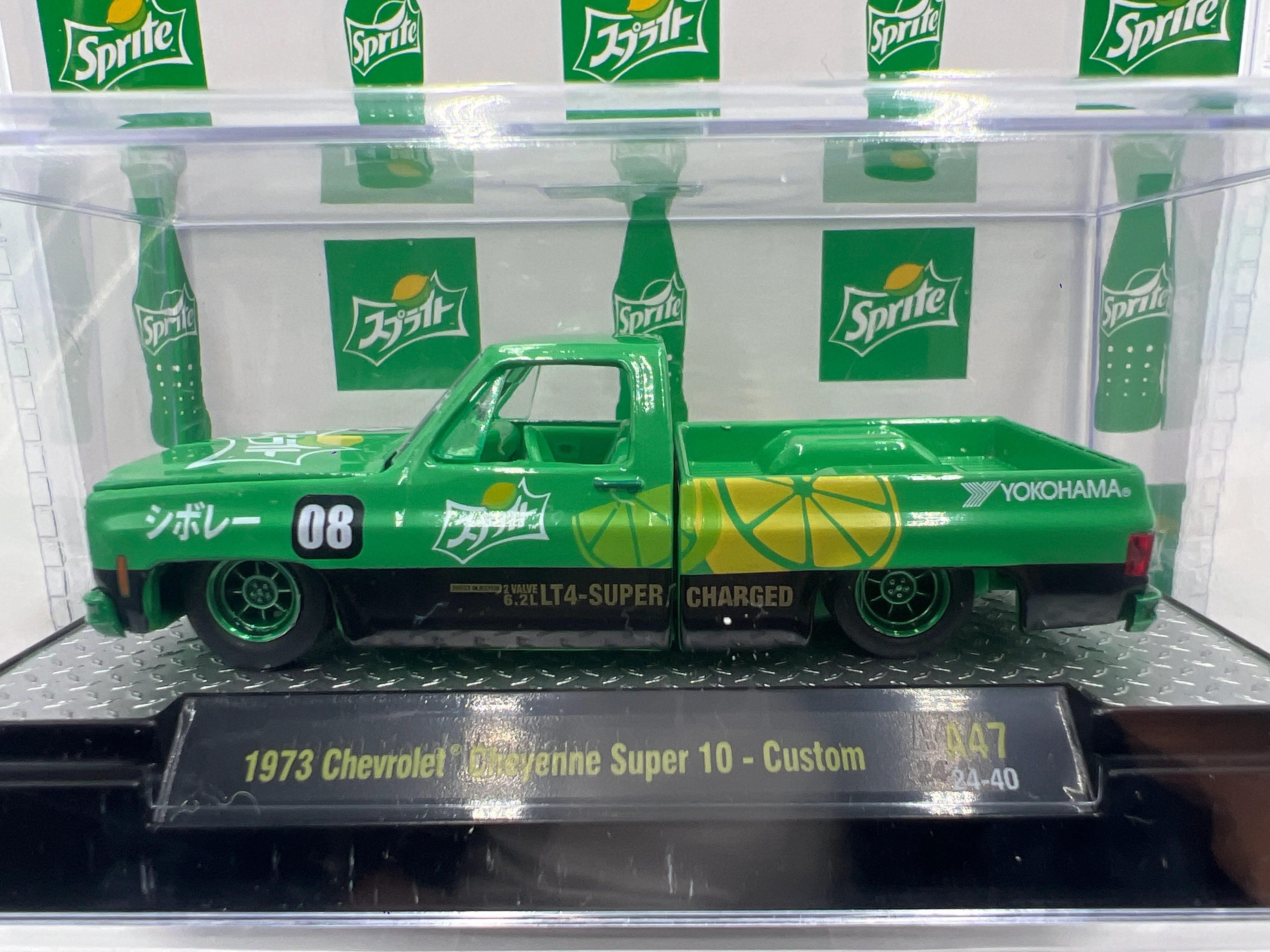 2024 M2 Machines Sprite 1973 Chevrolet Cheyenne Super 10 Custom Green CHASE A47 - Image 2