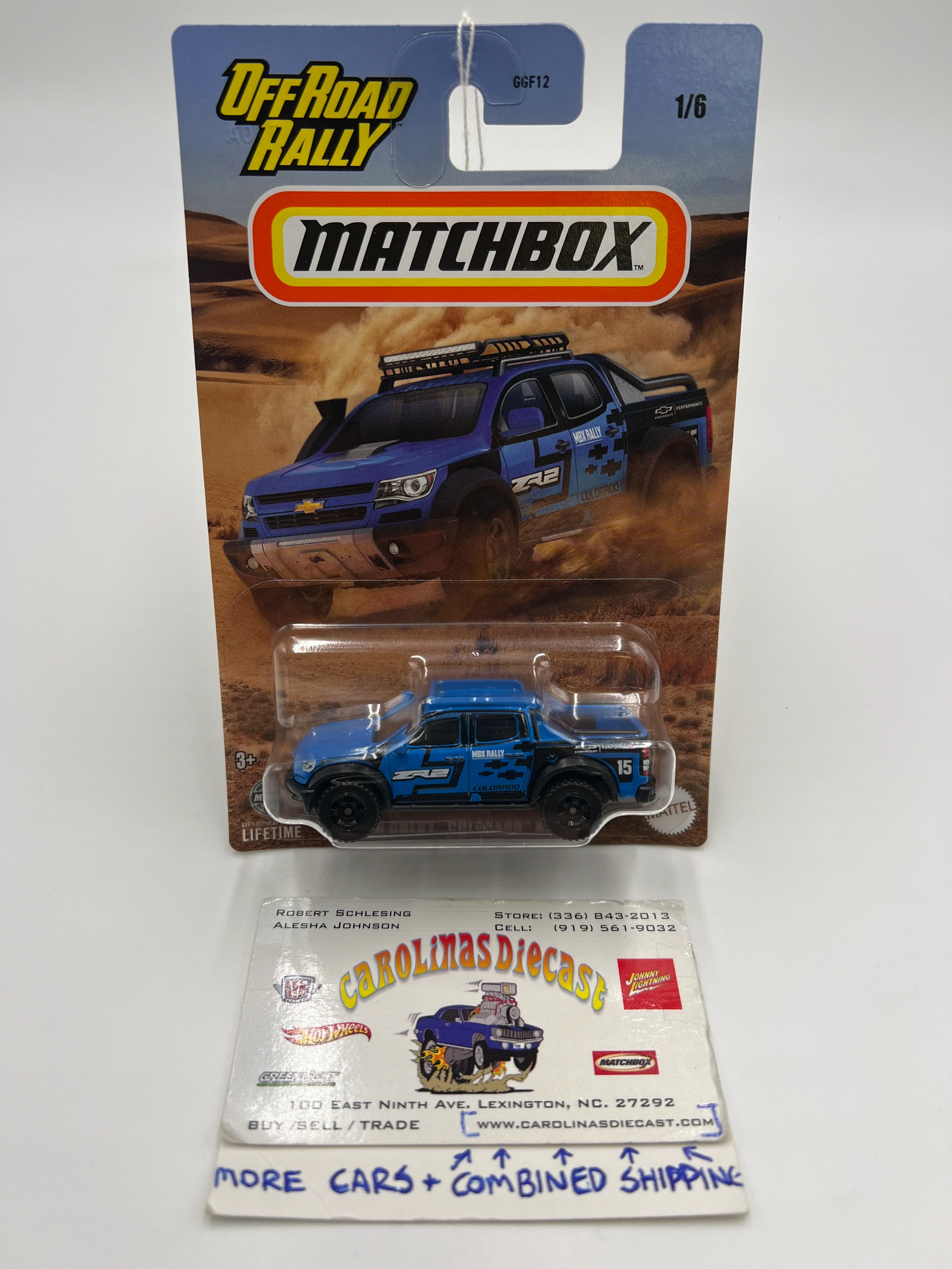 2024 Matchbox Off Road Rally #1 2016 Chevy Colorado Xtreme Blue Z7