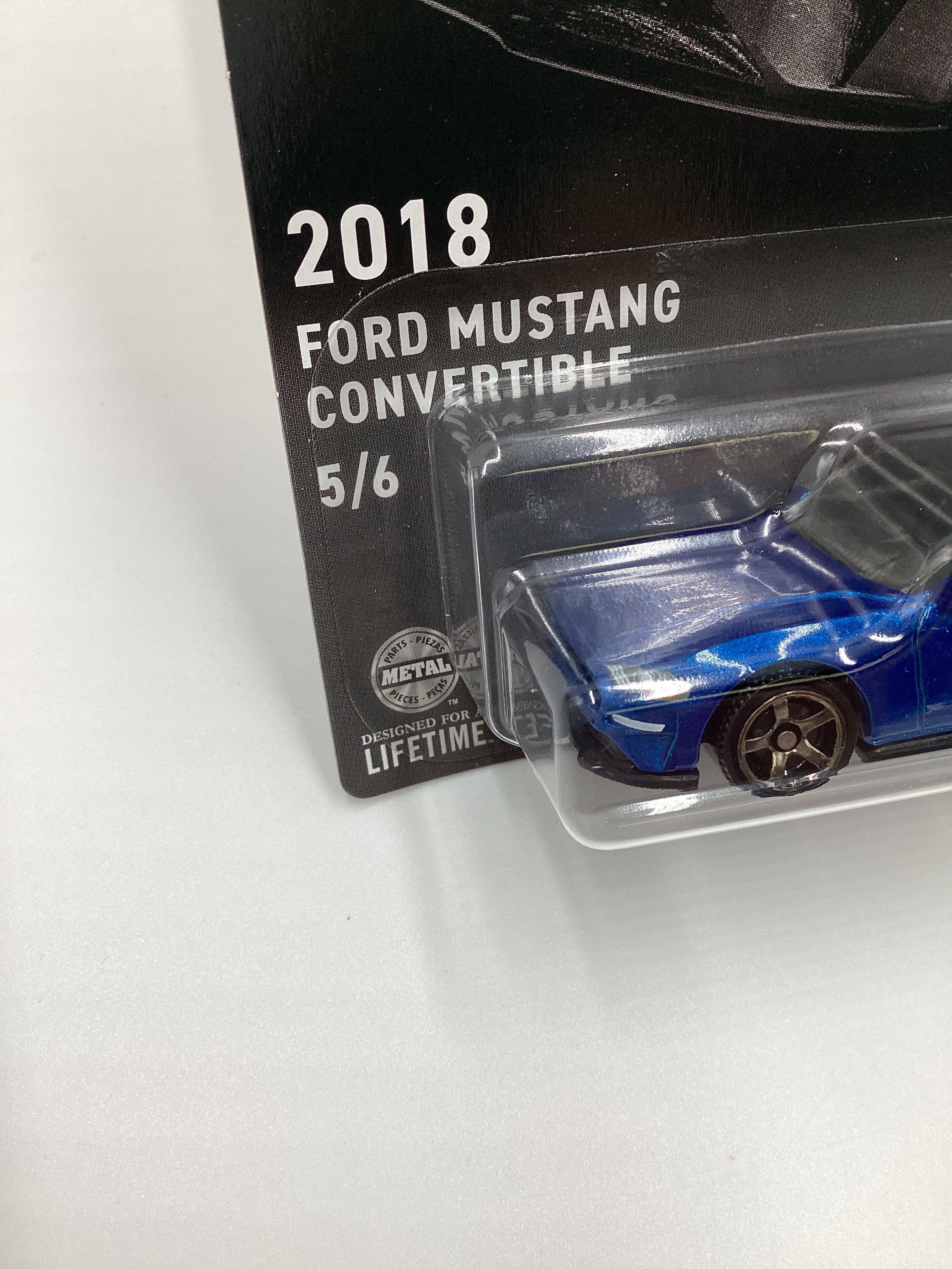 2024 Matchbox American Convertibles #5 2018 Ford Mustang Convertible Blue CC7 - Image 5