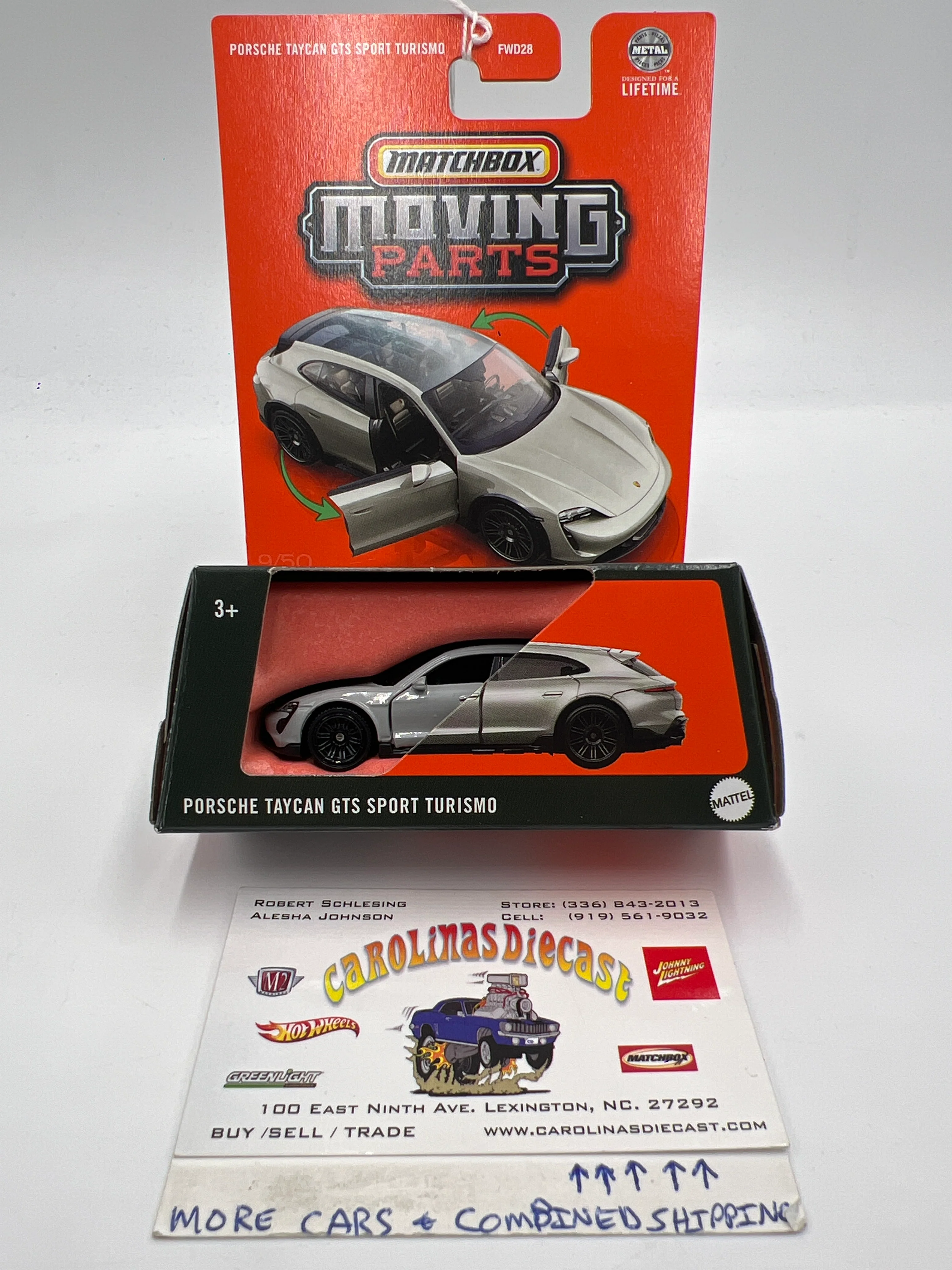 2025 Matchbox Moving Parts #9 Porsche Taycan GTS Sport Turismo Silver 167D