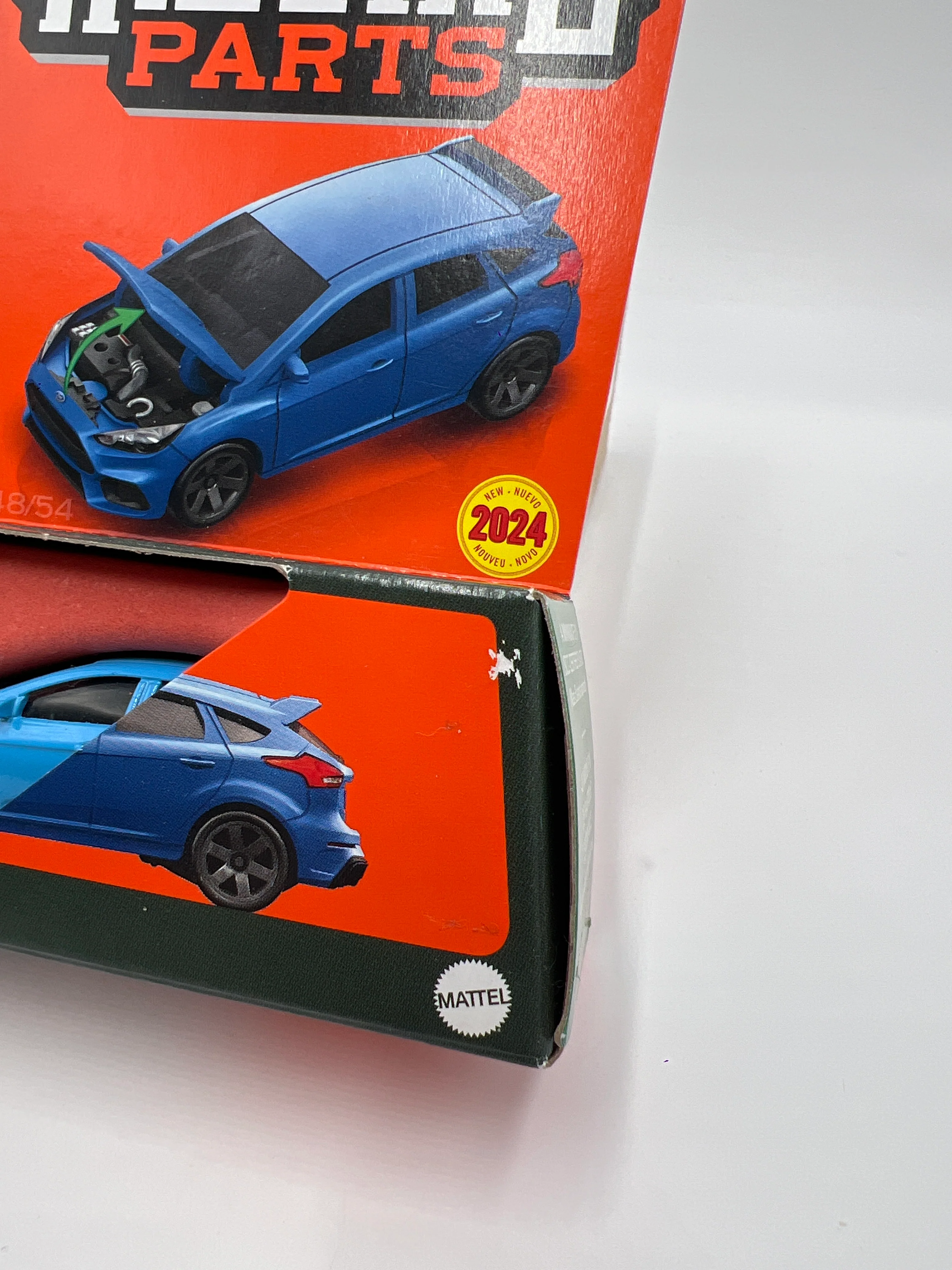 2024 Matchbox Moving Parts #48 2018 Ford Focus RS Blue 164D - Image 3
