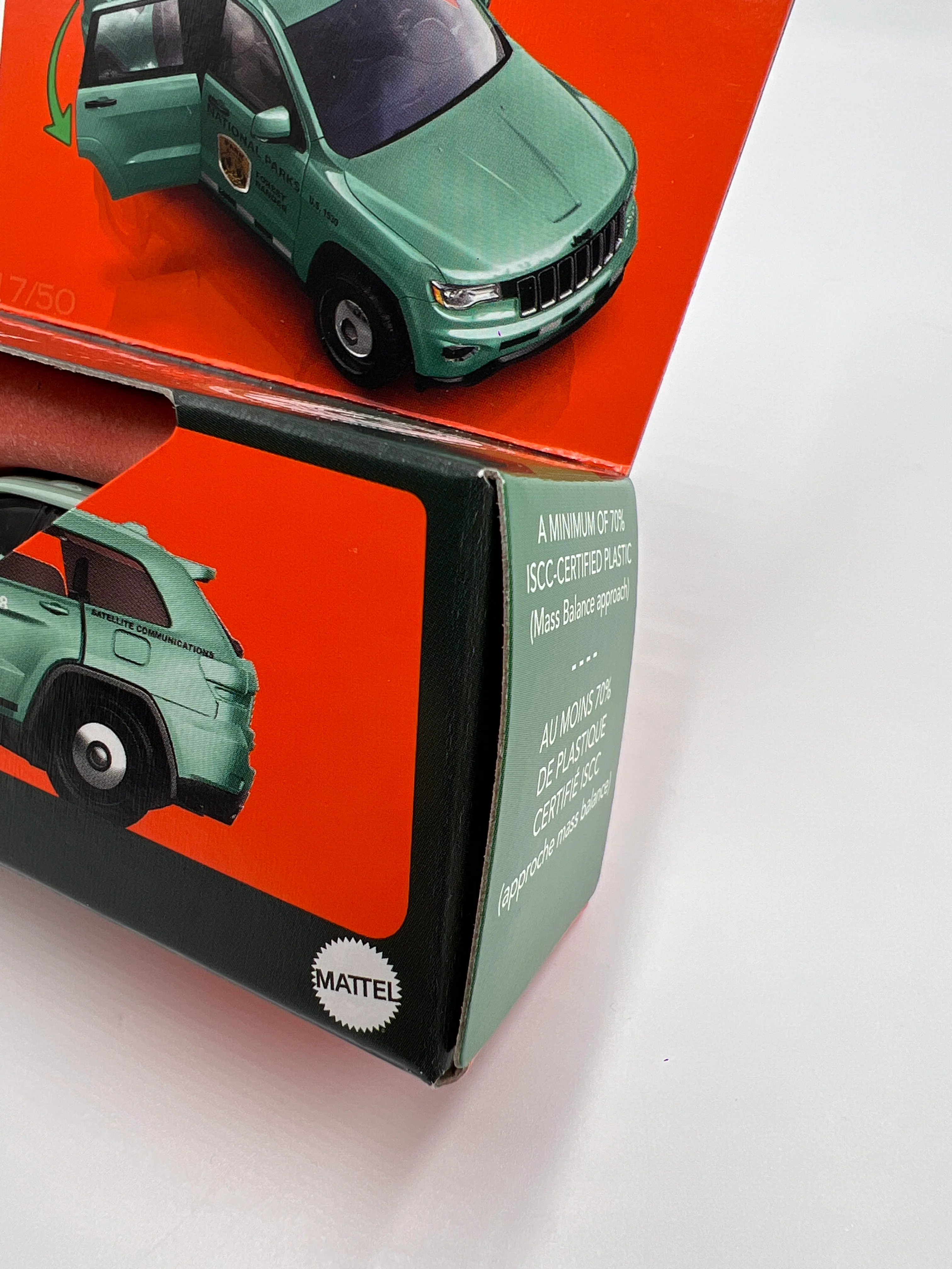 2025 Matchbox Moving Parts #17 National Parks Jeep Grand Cherokee Green 172i - Image 4