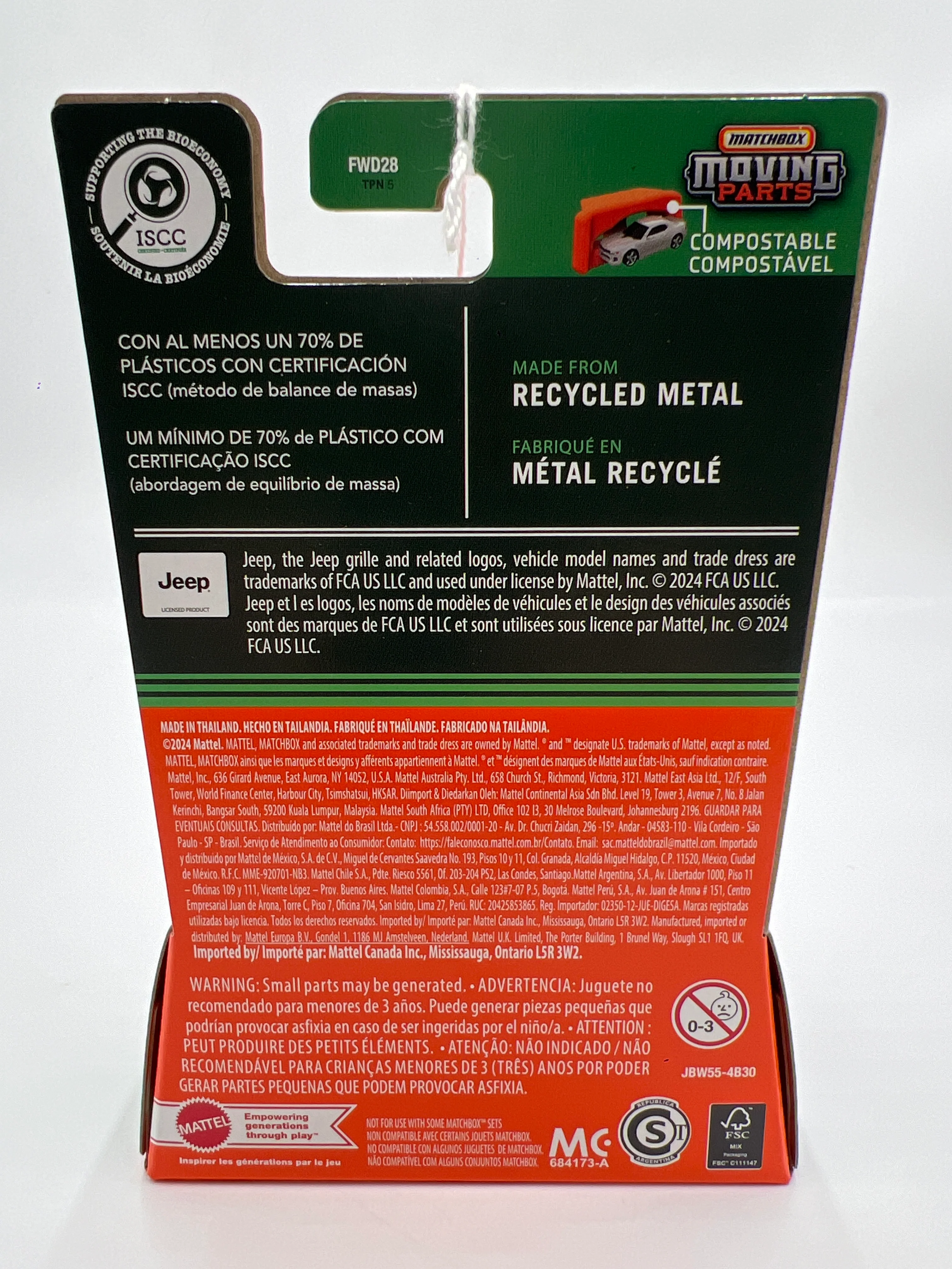 2025 Matchbox Moving Parts #17 National Parks Jeep Grand Cherokee Green 172i - Image 6