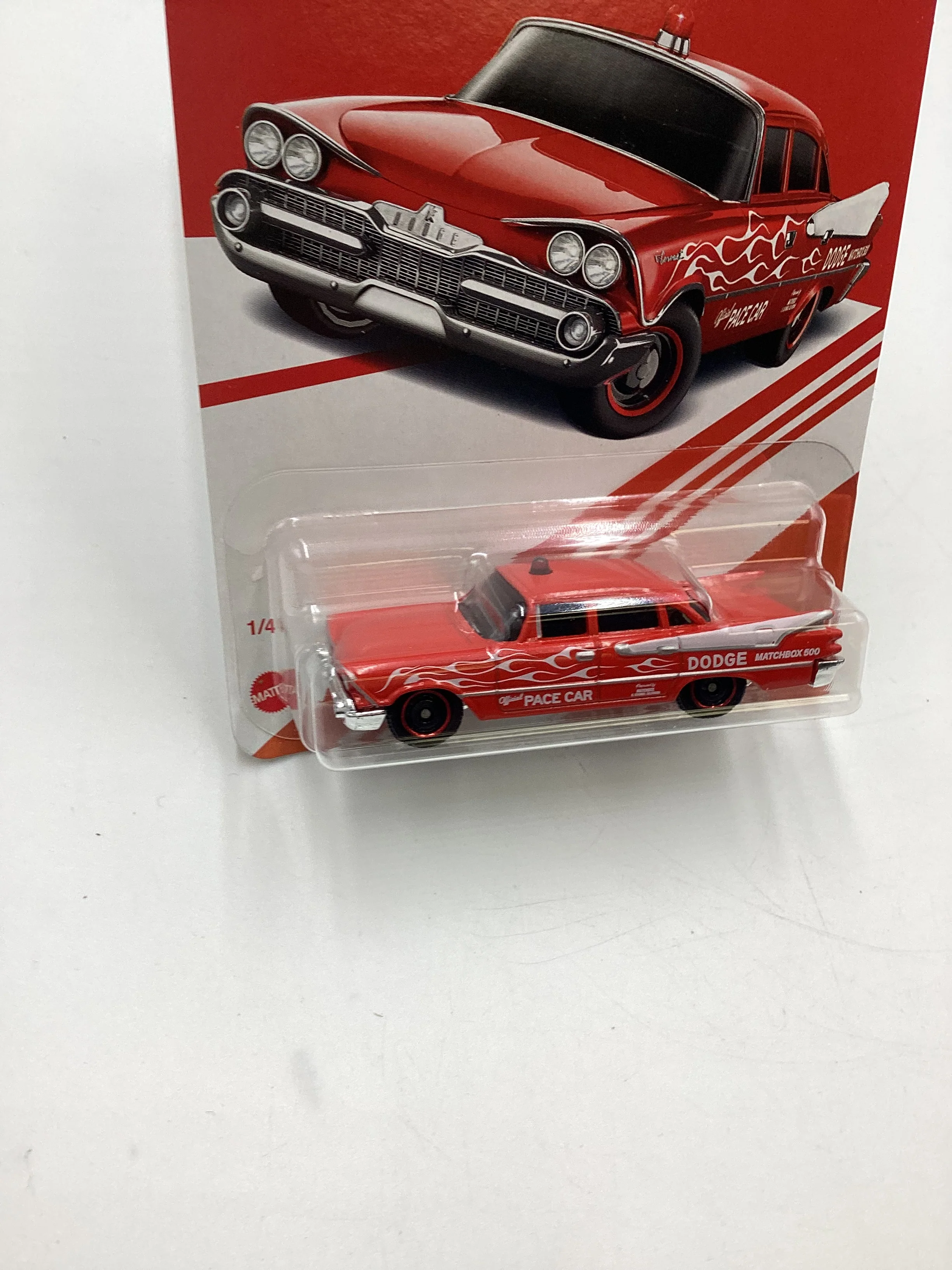 2024 Matchbox Target Red Exclusive #1 59 Dodge Coronet Police Car Red 160J - Image 5