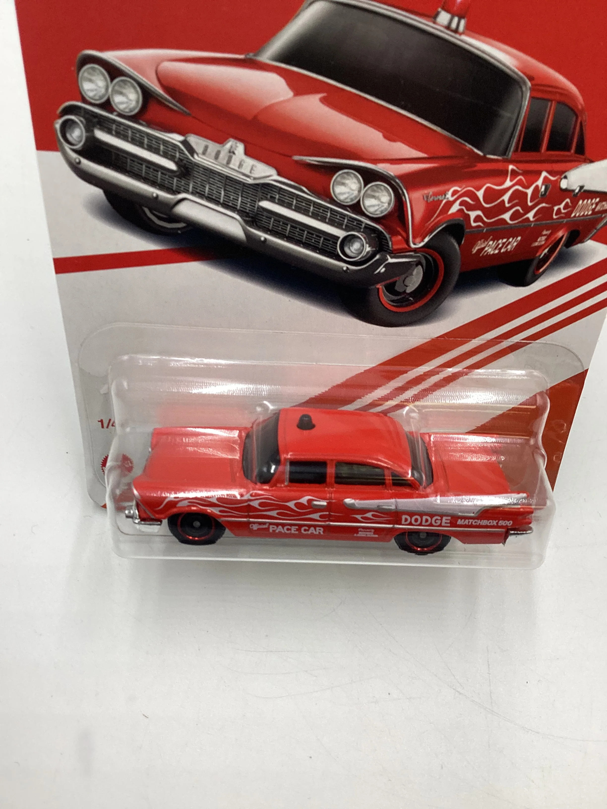 2024 Matchbox Target Red Exclusive #1 59 Dodge Coronet Police Car Red 160J - Image 6