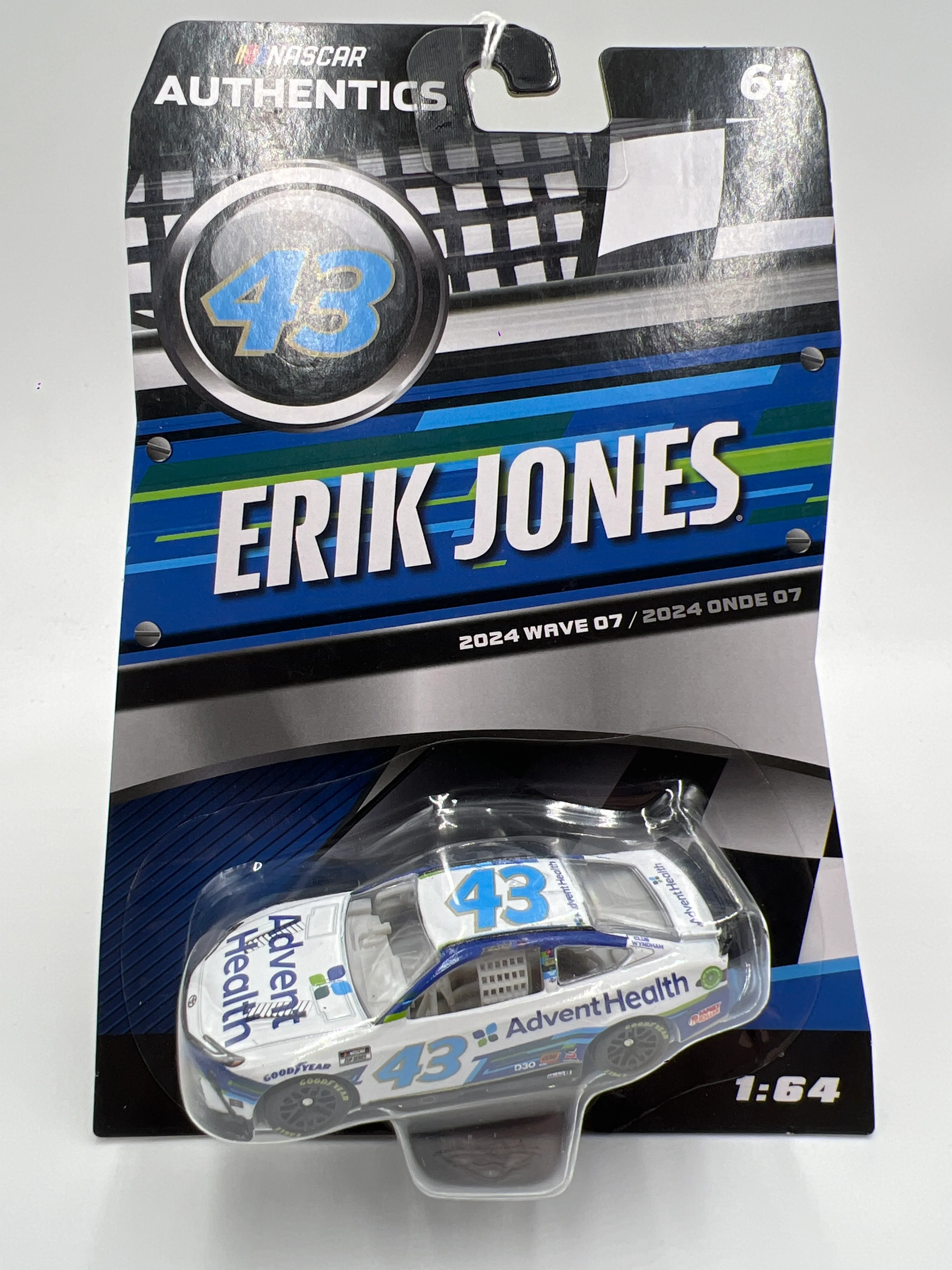 2024 Nascar Authentics Wave 7 #43 Erik Jones White SR - Image 2
